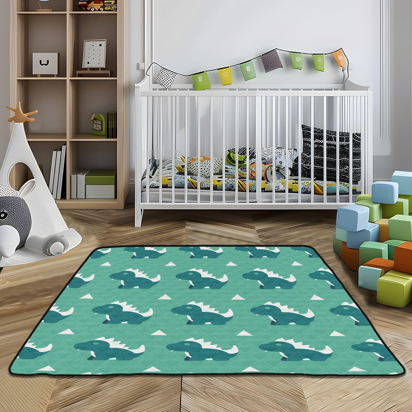 Non-Toxic Baby Playmat - Soft Thick Dinosaur Floor Mat for Toddlers, 50