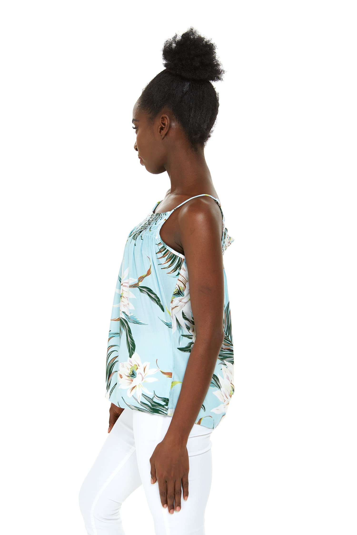 Hawaiian Women's Spaghetti Strap Top - Floral Print Summer Beach Dress for Vacation, Party & Casual Wear | Lightweight & Comfortable