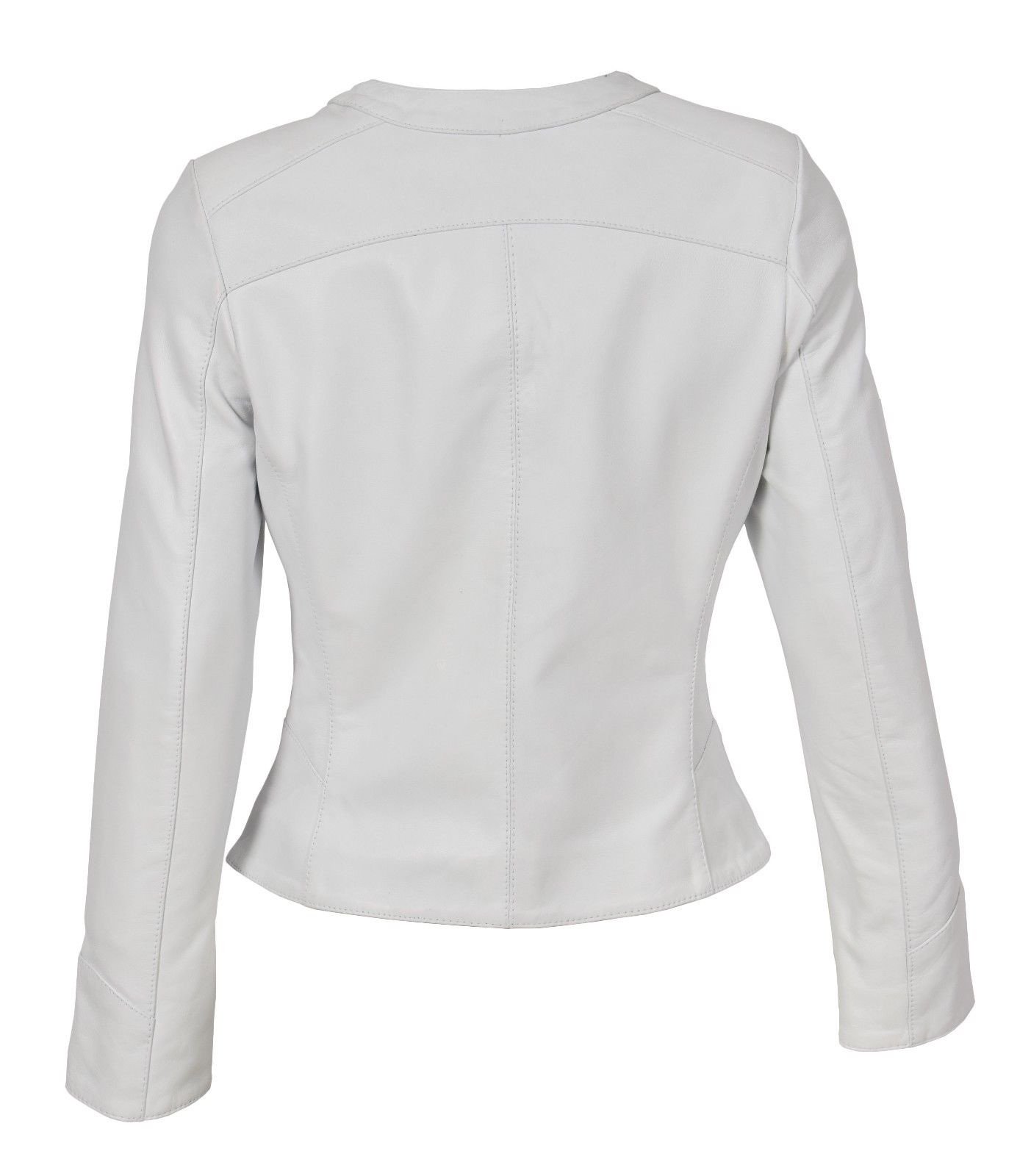 Women's Real Leather Motorcycle Jacket - Quilted Bomber Biker Jacket for Women, Stylish White Outerwear - Perfect for Riding, Casual Wear & Fashion Outfits