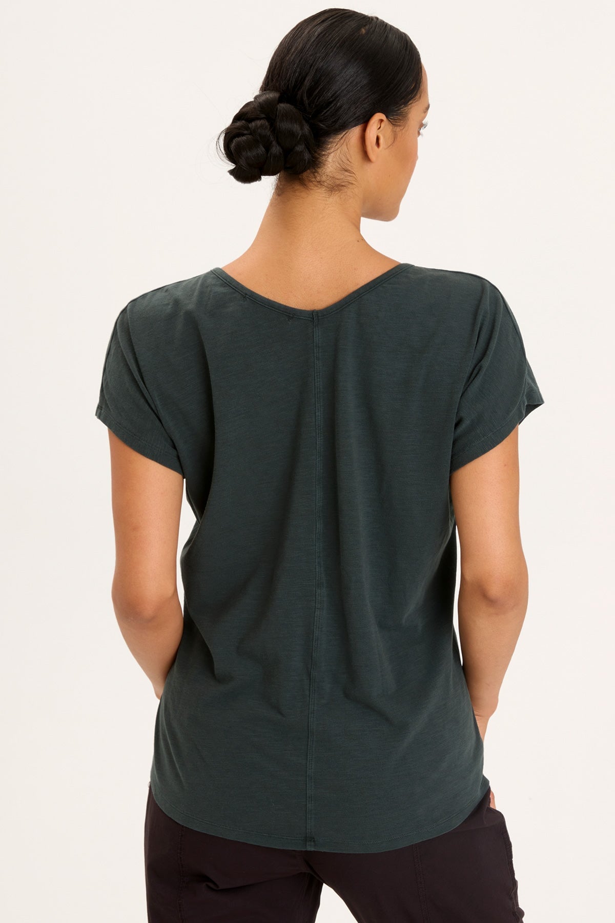 Slub Rian Top Vining Ivy Pigment Dye T-Shirt - Women's Fashion Casual Tee for Summer Outfits & Streetwear