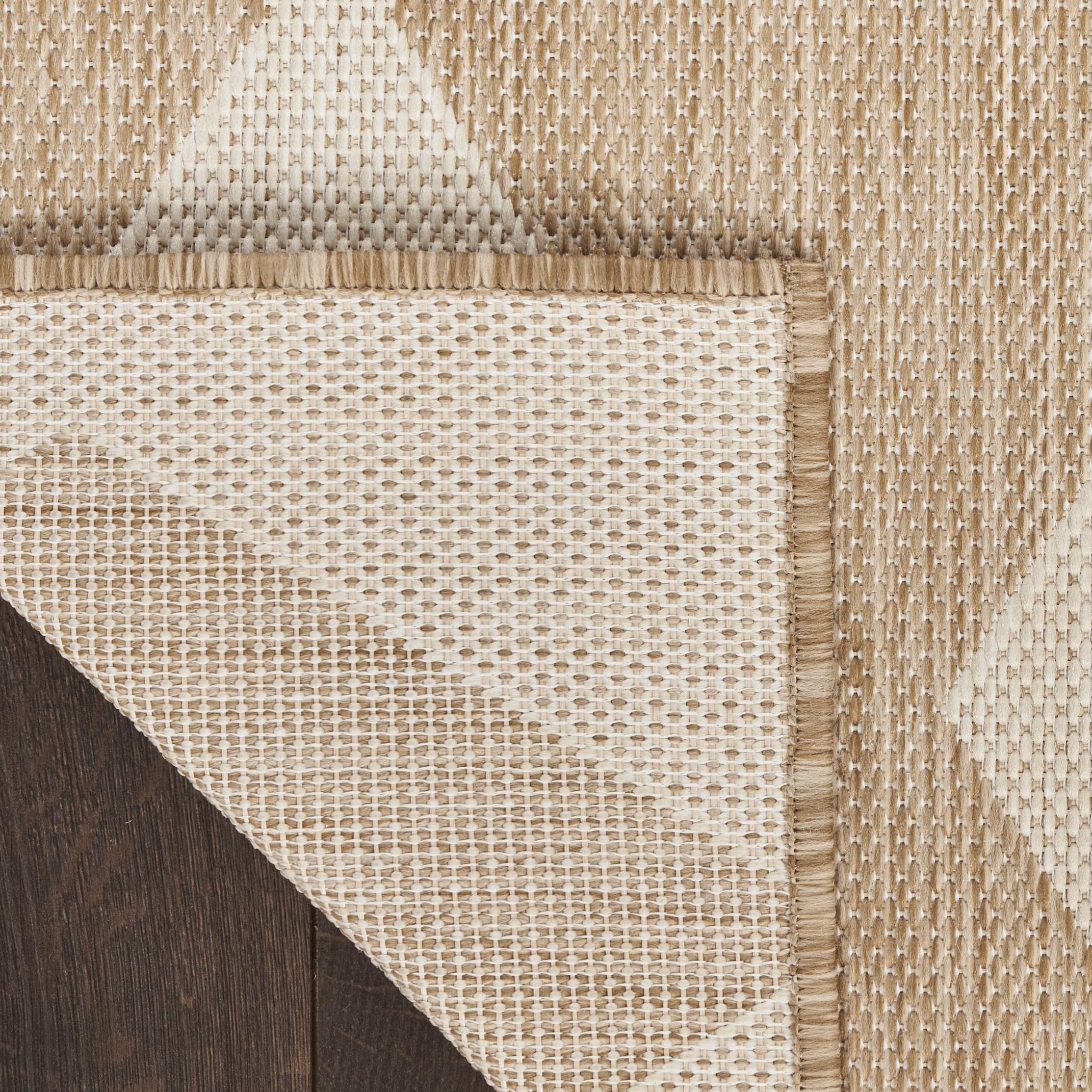 Nourison Positano 5' x 7' Indoor/Outdoor Jute Area Rug - Easy to Clean, Non-Shedding, Durable for Bedroom, Living Room, Dining Room | Perfect for Backyard, Deck, Patio & High-Traffic Areas