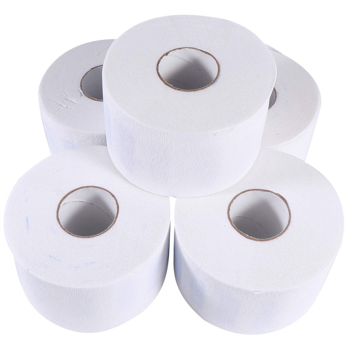 Minkissy 5 Rolls Disposable Barber Neck Strips - White Collar Paper for Hairdressing, Hair Cutting & Neck Protection | Salon, Barber Shop & Home Use Accessories