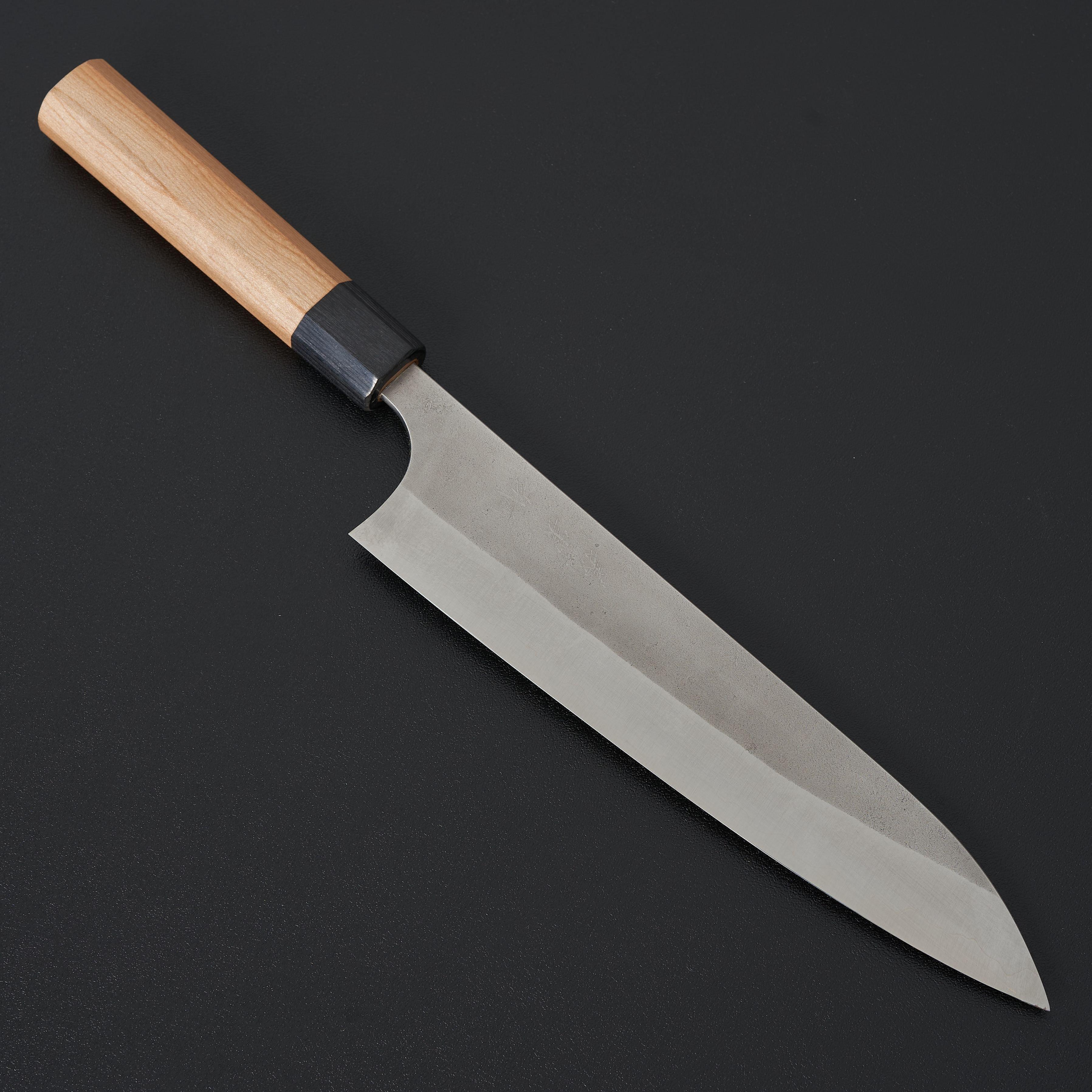 Kato AS Nashiji Cherry Handle Gyuto 210mm Japanese Chef Knife - Premium Kitchen Knife for Professional Chefs & Home Cooking, Perfect for Slicing, Dicing & Chopping Vegetables, Meat & Fish