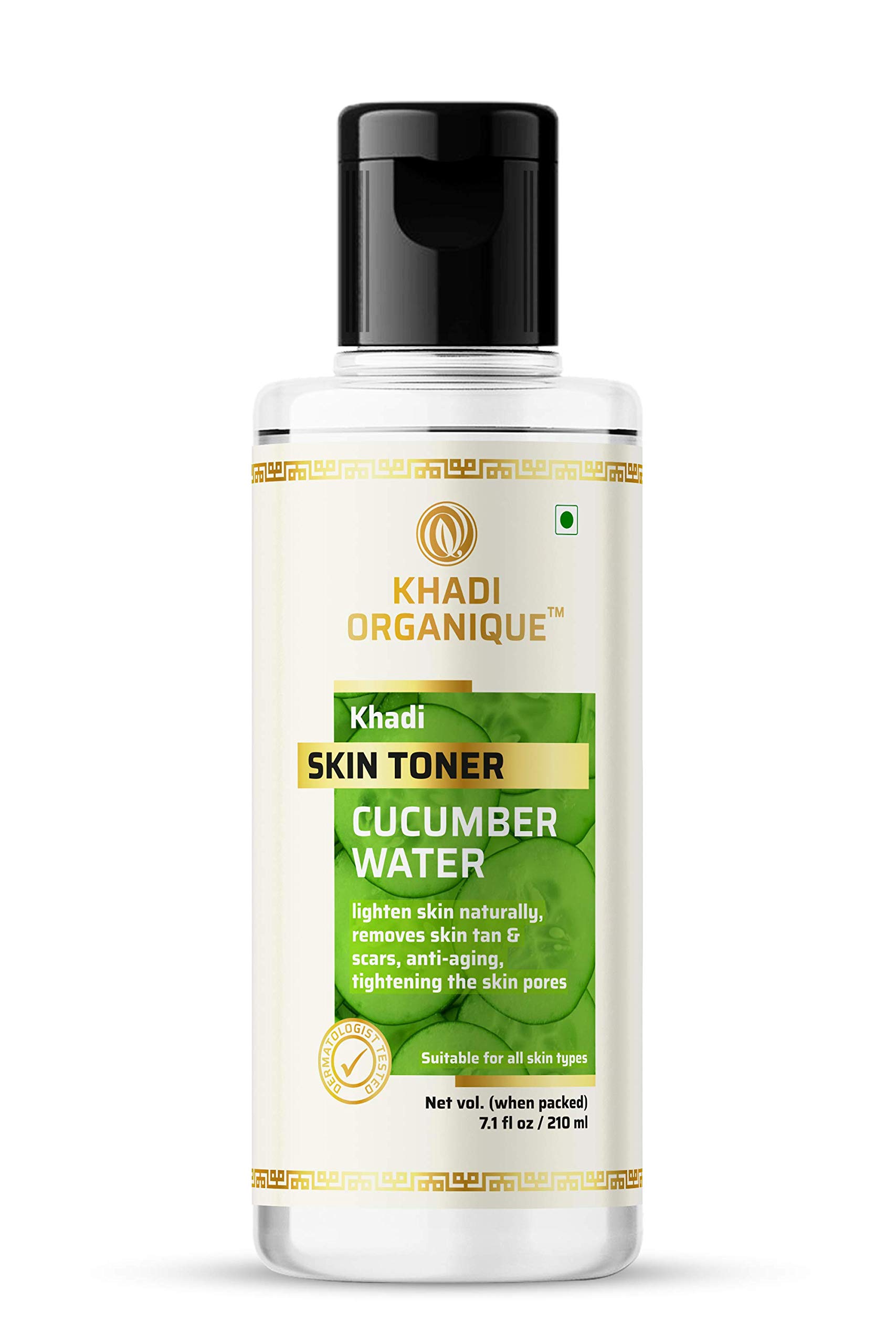Khadi Organique Rose & Cucumber Water Skin Toner - 420ml (Pack of 2) | Natural Glow Booster, Soothing Face Mist for Tan Removal & Hydration | Perfect for Daily Skincare, Post-Workout Refresh & Summer Skin Care Routine