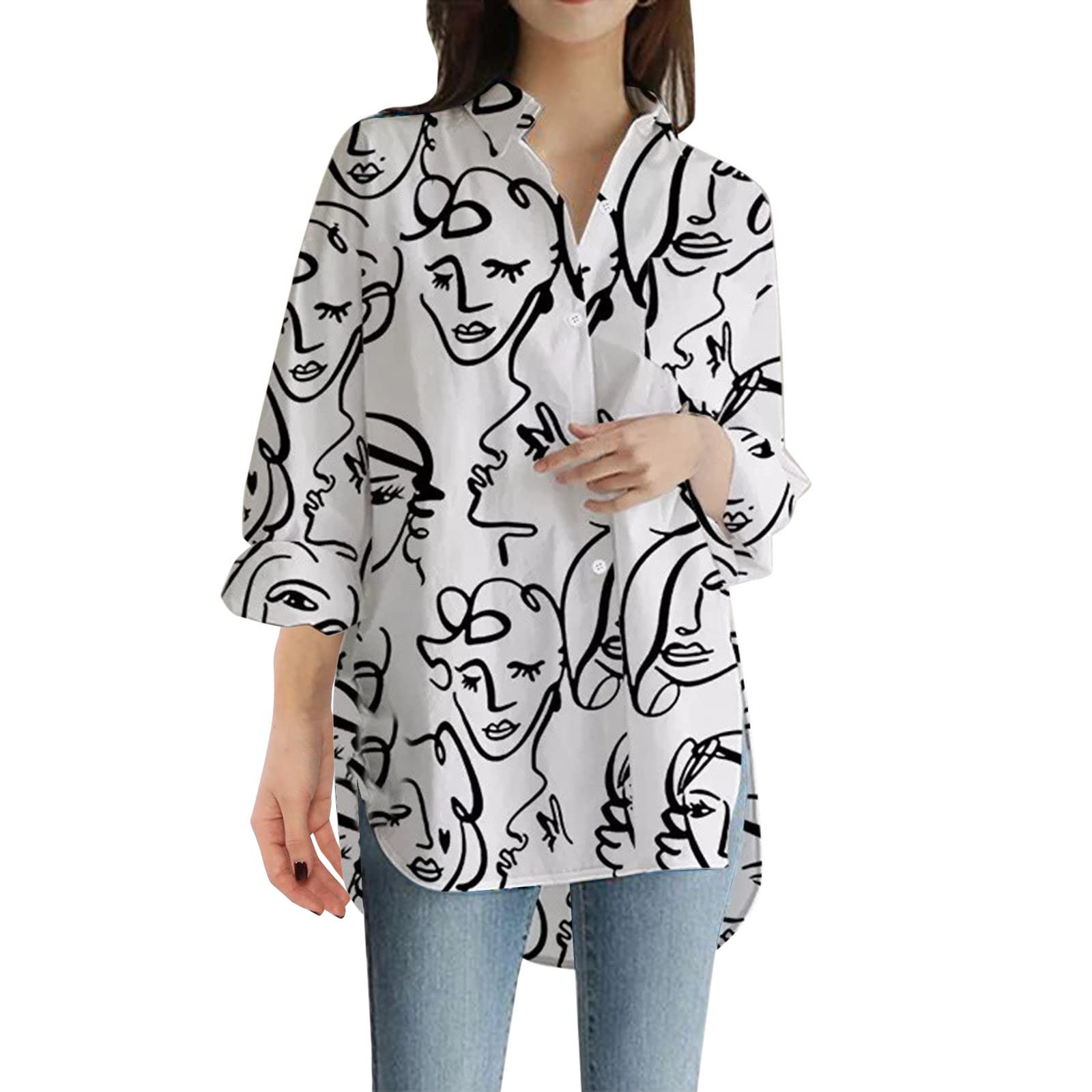 Women's Fashion Graphic Letter Print Short Sleeve T-Shirt - Casual Work Tops & Blouses - Perfect for Office Wear, Weekend Outfits and Casual Occasions