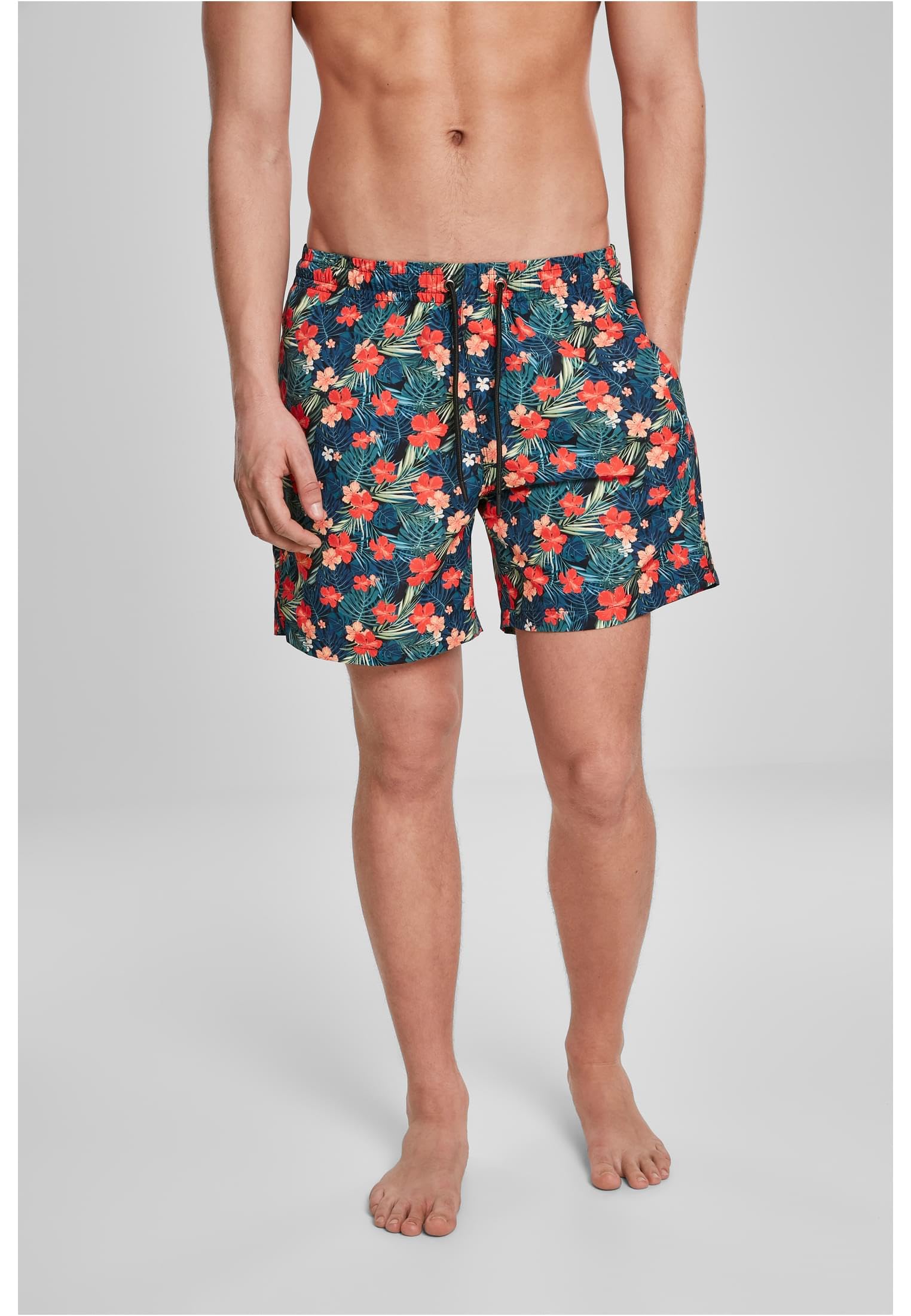 Men's Tropical Pattern Swim Shorts - Quick Dry, Comfortable Beach Swimwear for Summer Vacation & Pool Party - XXL
