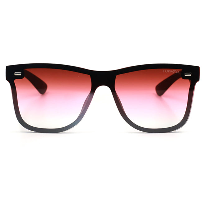 Stylish Burgundy Square Wayfarer Sunglasses for Women - Trendy UV Protection Shades for Outdoor, Beach, and Driving