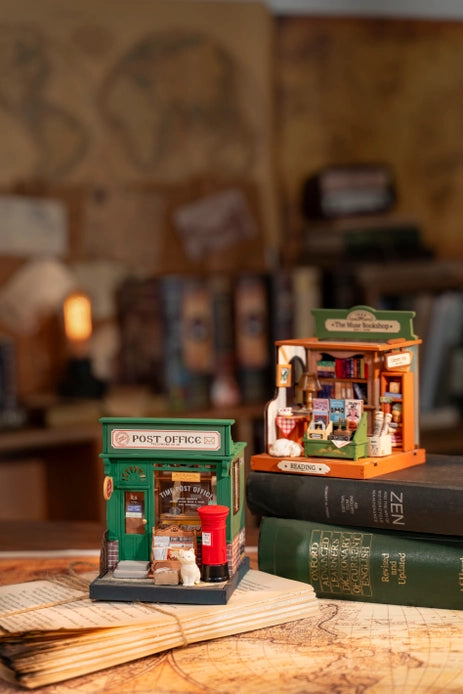 Century Post Office DIY Miniature House Kit - Creative Miniature Building Model for Adults, Collectors & Hobbyists - Perfect for Home Decoration, Gift Giving & Relaxation Therapy