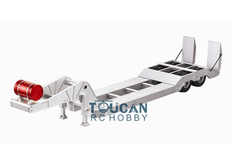 1/14 Scale Heavy Duty Metal Chassis RC Semi Trailer - 2 Axle Construction Truck Accessory for DIY Model Cars (106x21x20cm) - Perfect for RC Construction Vehicle Simulation & Off-Road Play