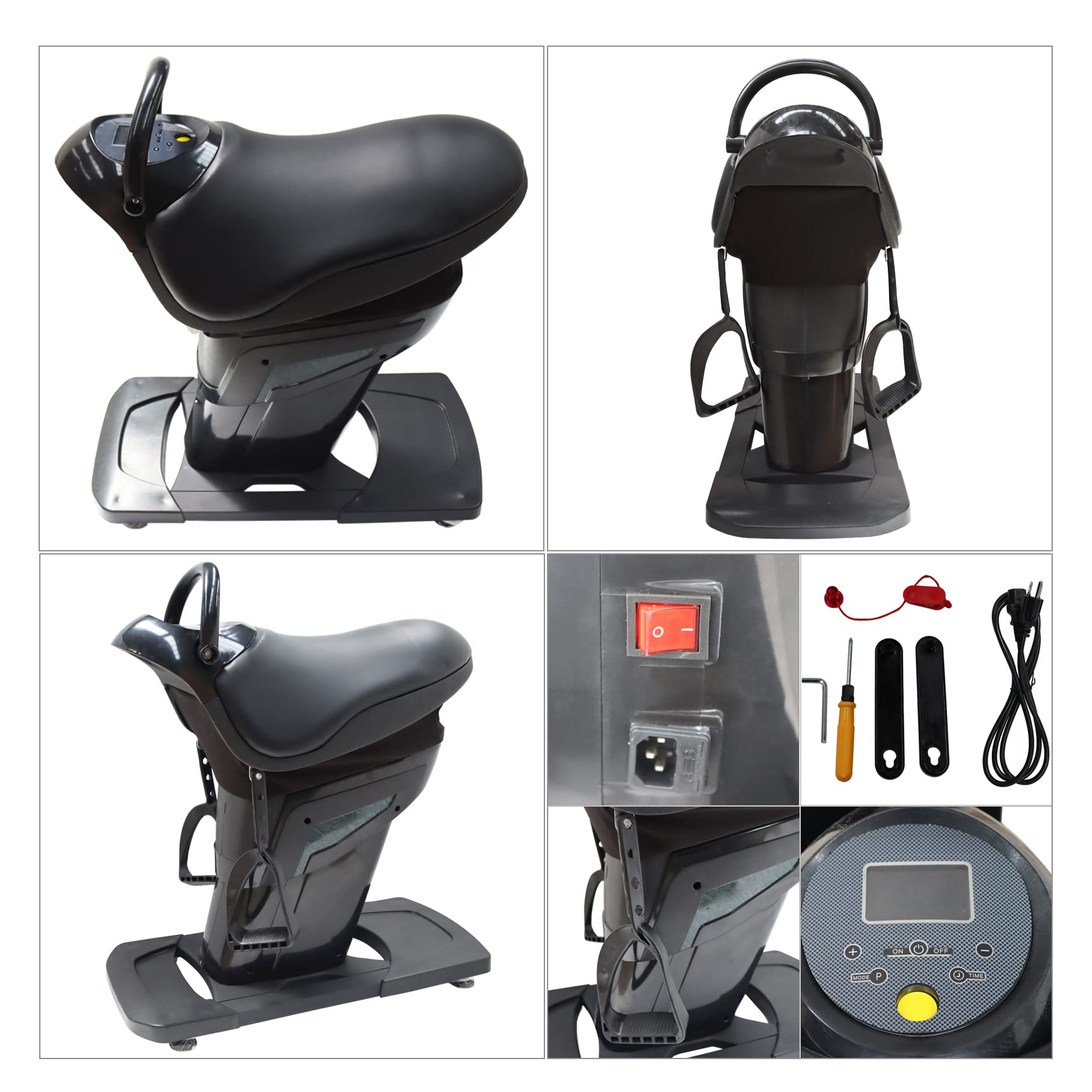 INTSUPERMAI 110V Electric Horse Riding Abdominal Exercise Machine with Safety Switch - Full Body Workout for Core Strength & Cardio - Perfect for Home Gym, Fitness Training & Weight Loss