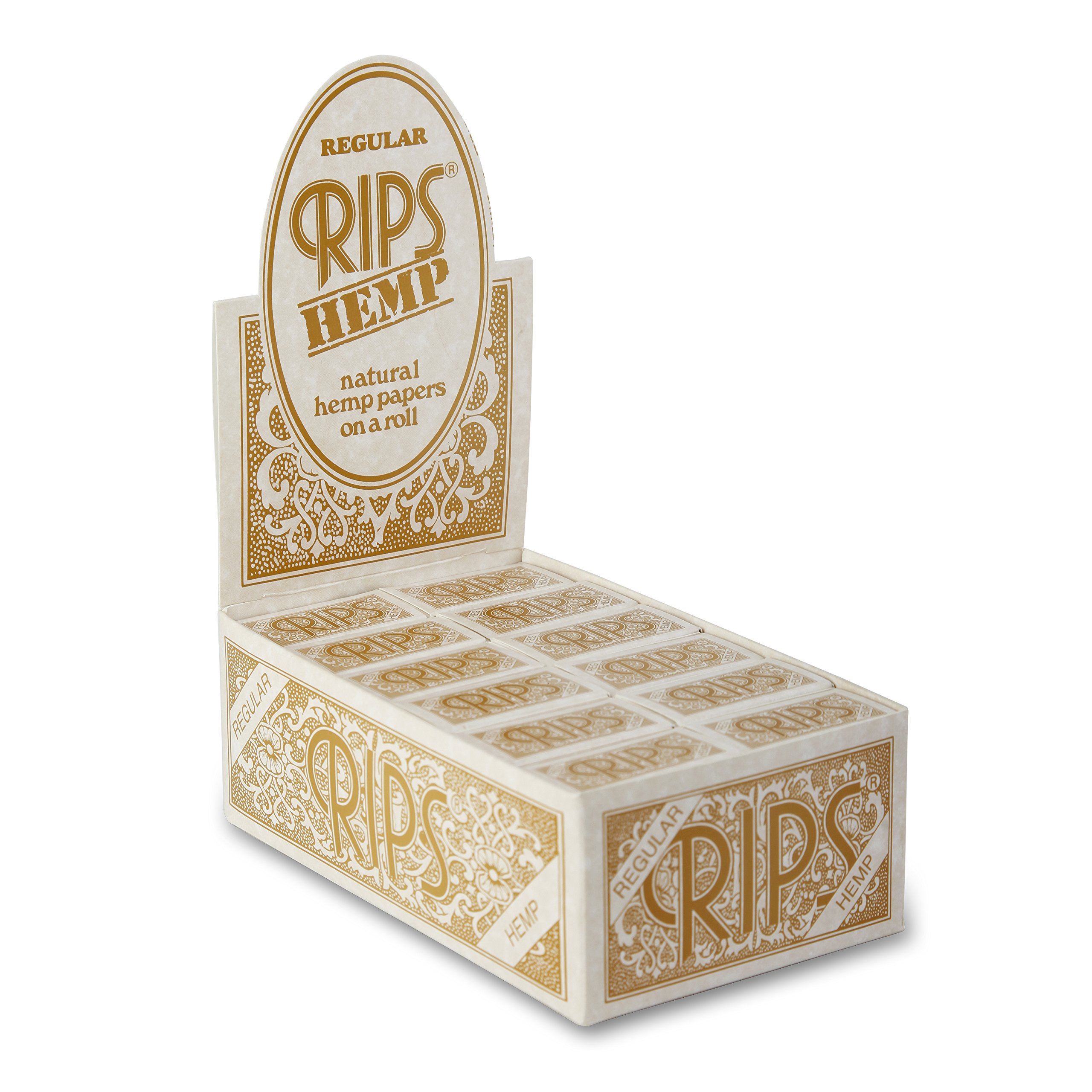 Premium Hemp Rolling Papers - Rips Hemp Regular Rolls for Smooth Smoking | Natural & Slow Burning | Perfect for Rolling Cigarettes, Joints & Blunts