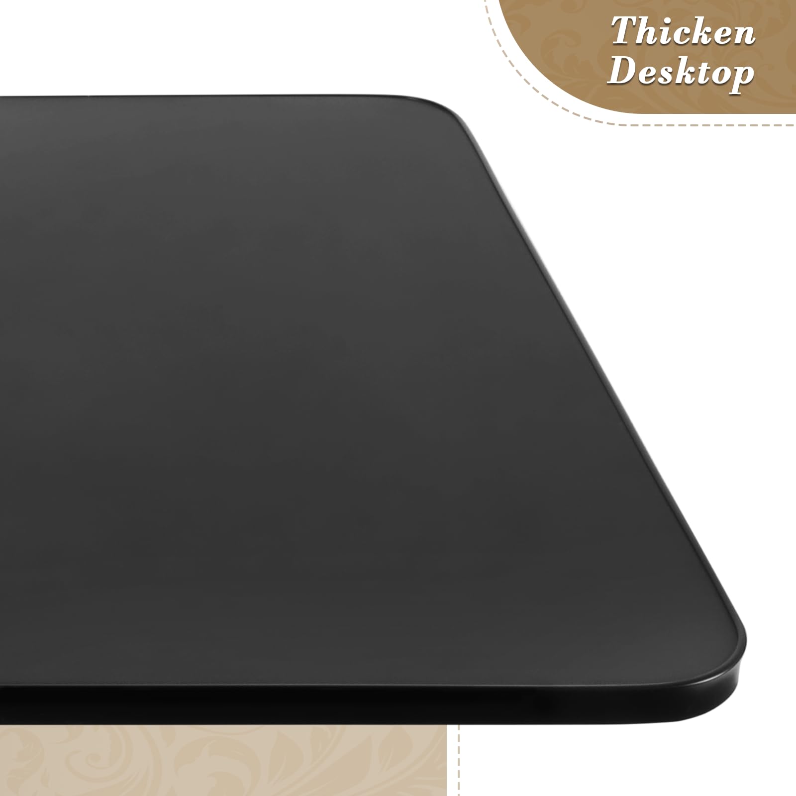Adjustable Height Square Bar Table with Metal Base - Black Bistro Table for Kitchen Island, Bar Counter & Outdoor Patio - Perfect for Dining, Entertaining & Small Space Living