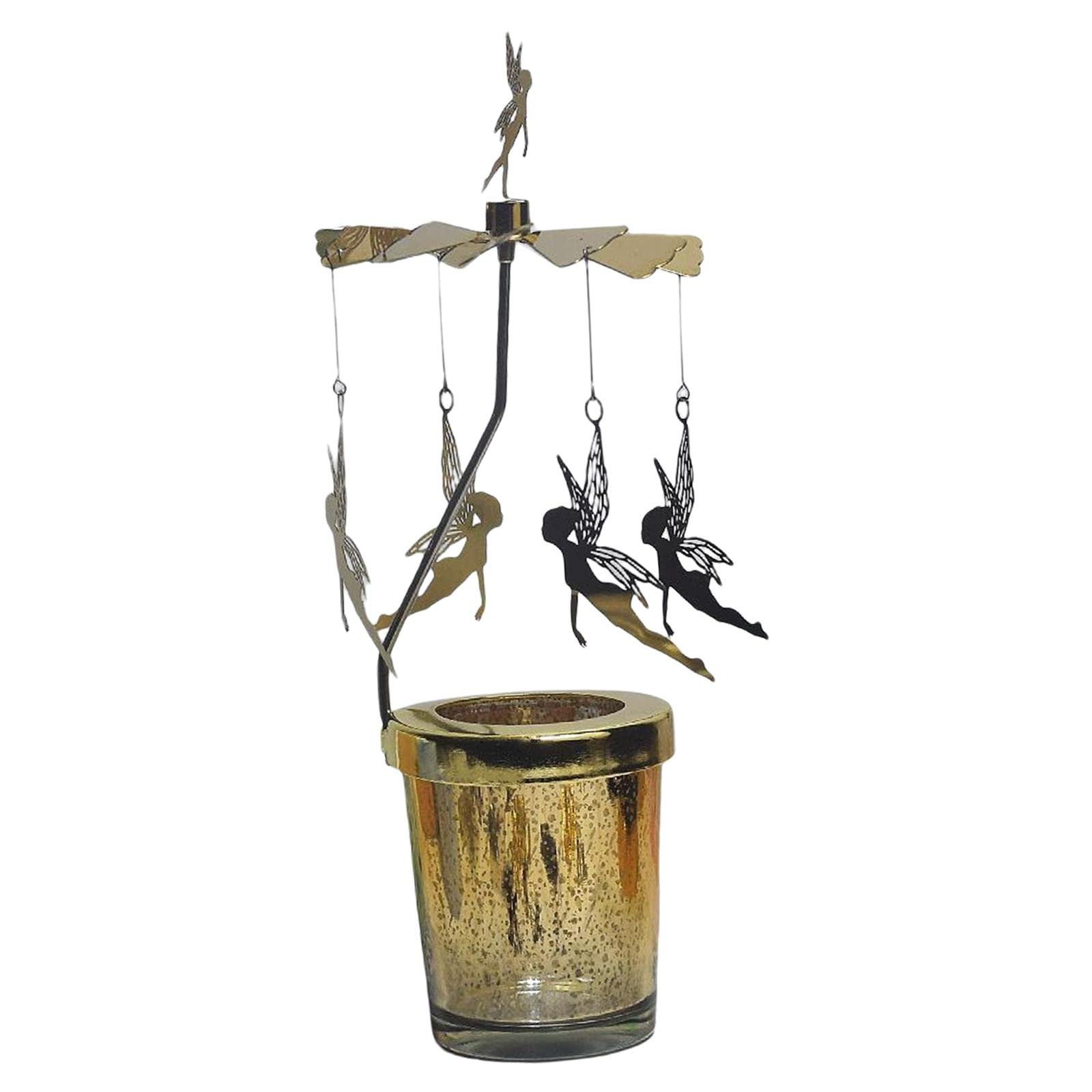 Fenteer Rotating Candle Holder - Elegant Tea Light Candlestick for Christmas, Halloween, Wedding Decor - Perfect for Holiday Parties, Romantic Dinners & Home Decoration