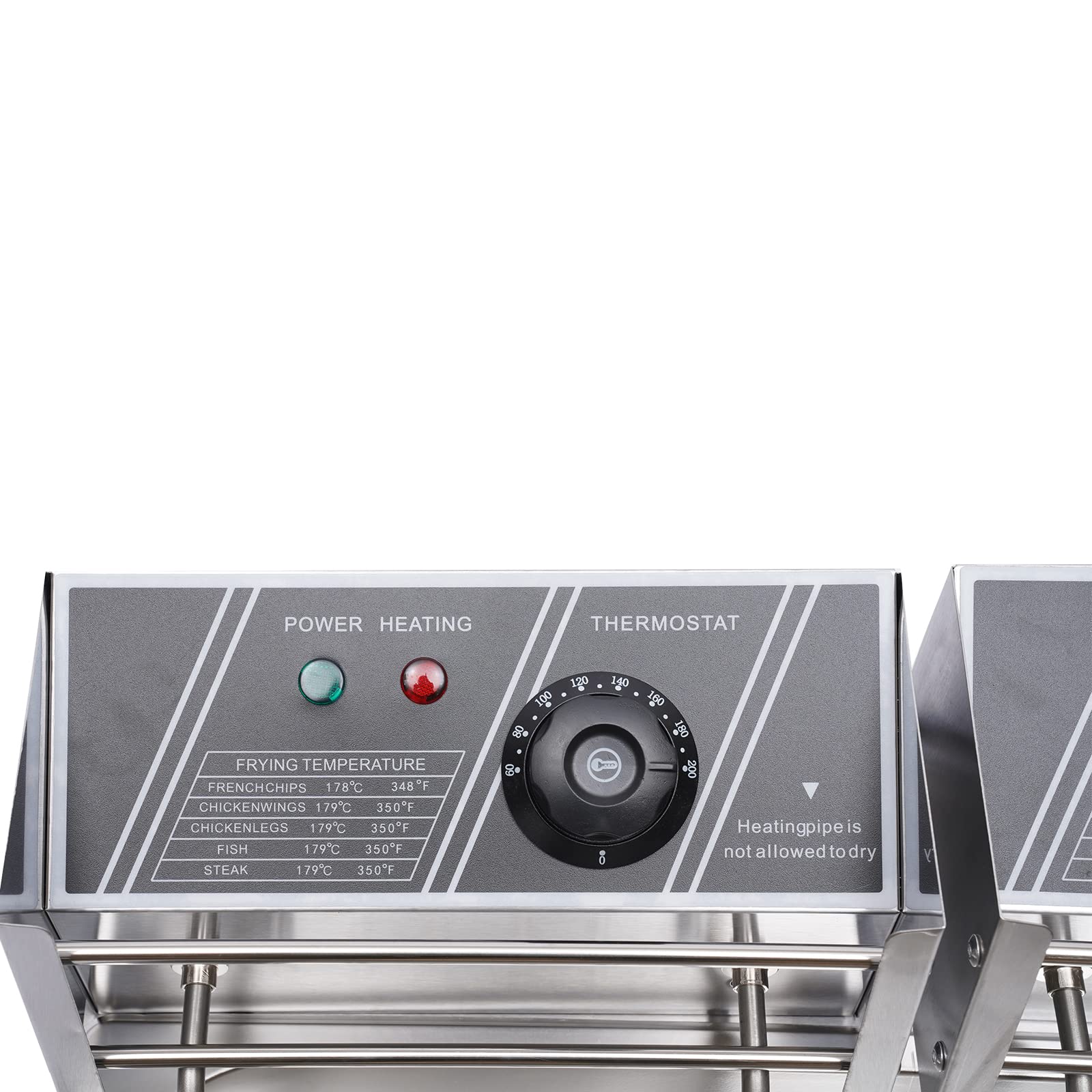 12.7QT Stainless Steel Electric Deep Fryer with Baskets & Lid - 12L Countertop Oil Fryer for Home Kitchen, Snacks, Chicken, Fish & More - Perfect for Parties, Restaurants & Fast Food