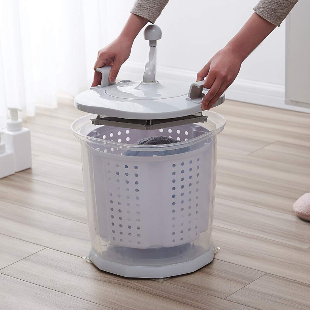 Portable Eco-Friendly Mini Washing Machine - Hand Crank Manual Non-Electric Washer & Spin Dryer for Small Clothes, Underwear, Socks | Perfect for RV, Camping, Travel & Emergency Use