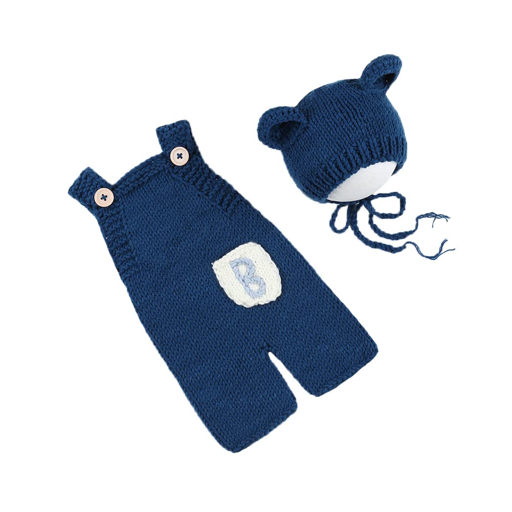 Adorable Newborn Photography Bear Outfits - Handmade Crochet Baby Photoshoot Romper for Boys & Girls - Perfect for First Photos, Baby Showers & Milestone Pictures