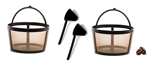 Permanent 4-Cup Coffee Filter Replacement for Mr Coffee 6659 & TF5-RB Coffee Makers - Gold Tone Basket with Large Scoop - Perfect for Home, Office, and Restaurant Use