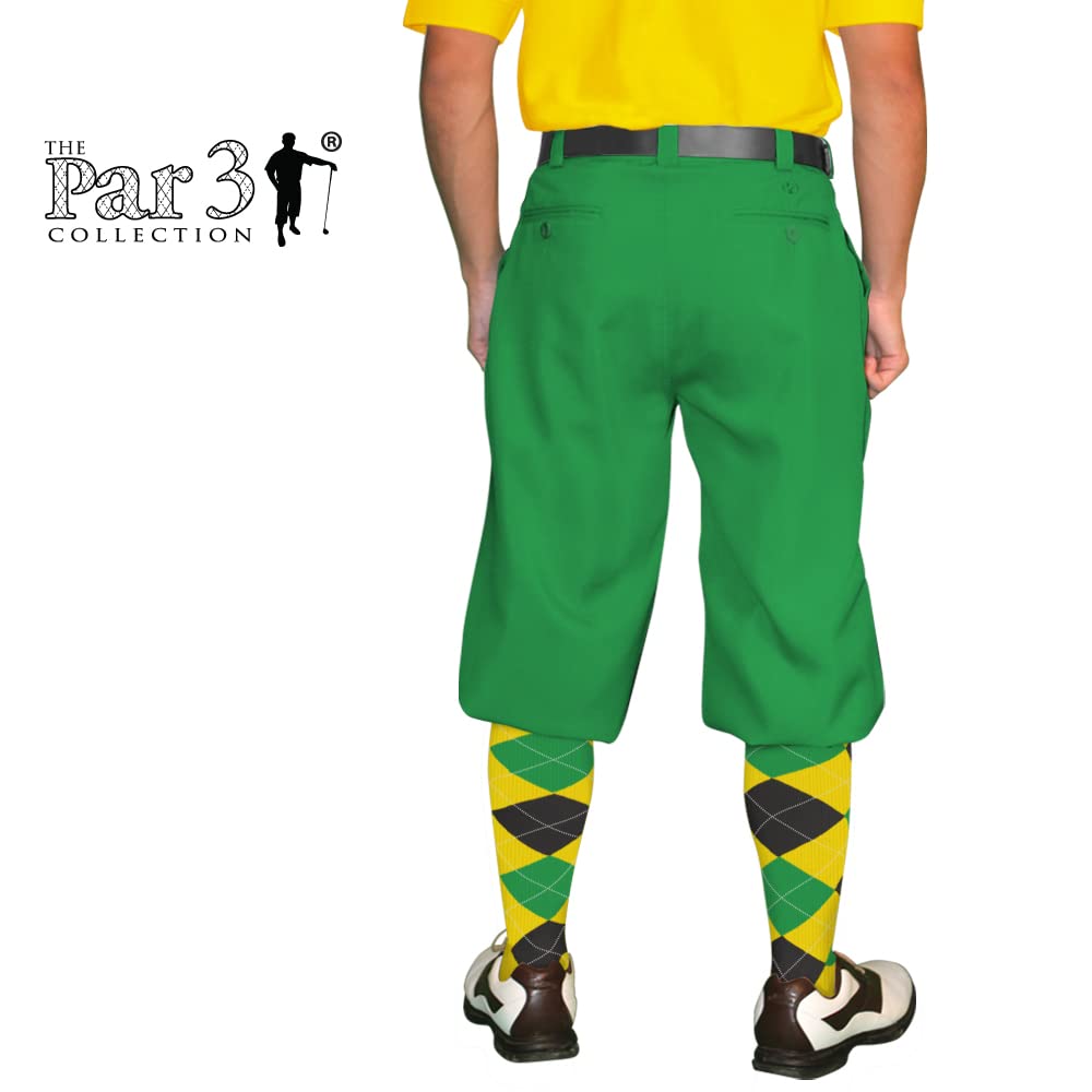 Premium Lime Green Microfiber Golf Pants for Men - Breathable Stretch Performance Trousers - Perfect for Golf, Tennis & Casual Wear