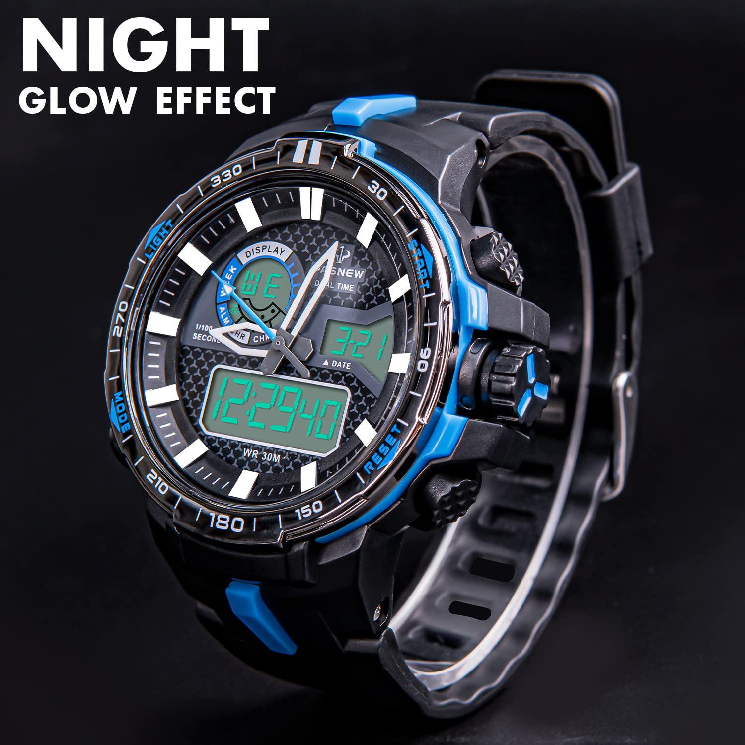 PASNEW Waterproof Sports Watch for Boys - Large Dial, Outdoor Activities