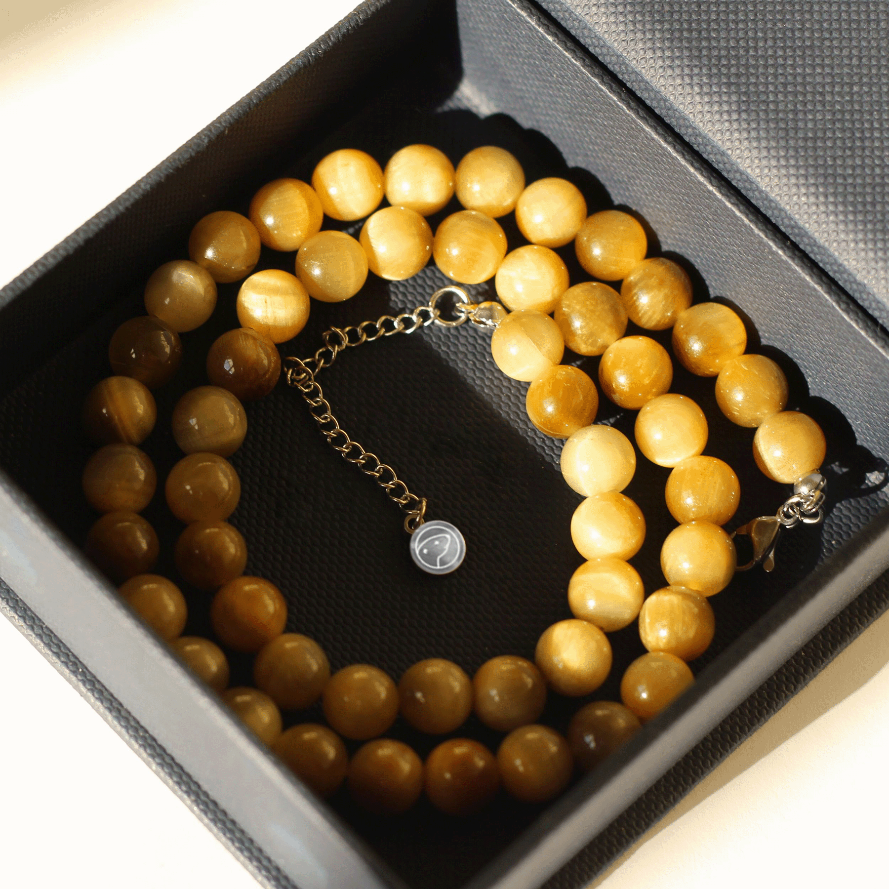 Golden Tiger Eye Beaded Necklace for Women - Natural Stone Healing Jewelry for Protection & Confidence - Perfect for Meditation, Yoga & Spiritual Gifts