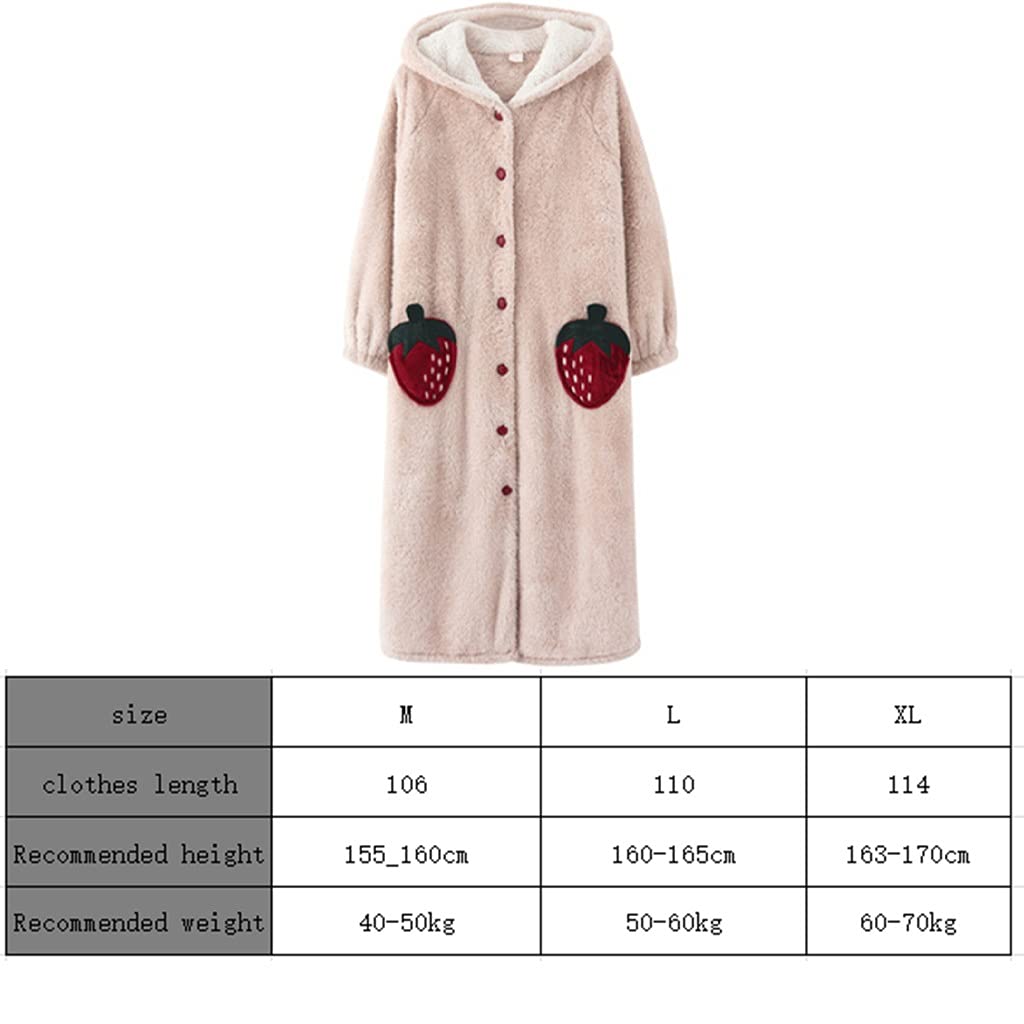 Soft Women's Bathrobe with Hood - Strawberry Coral Velvet Robe for Winter & Autumn | Cozy Homewear, Spa Wear & Lounge Dress for Relaxation