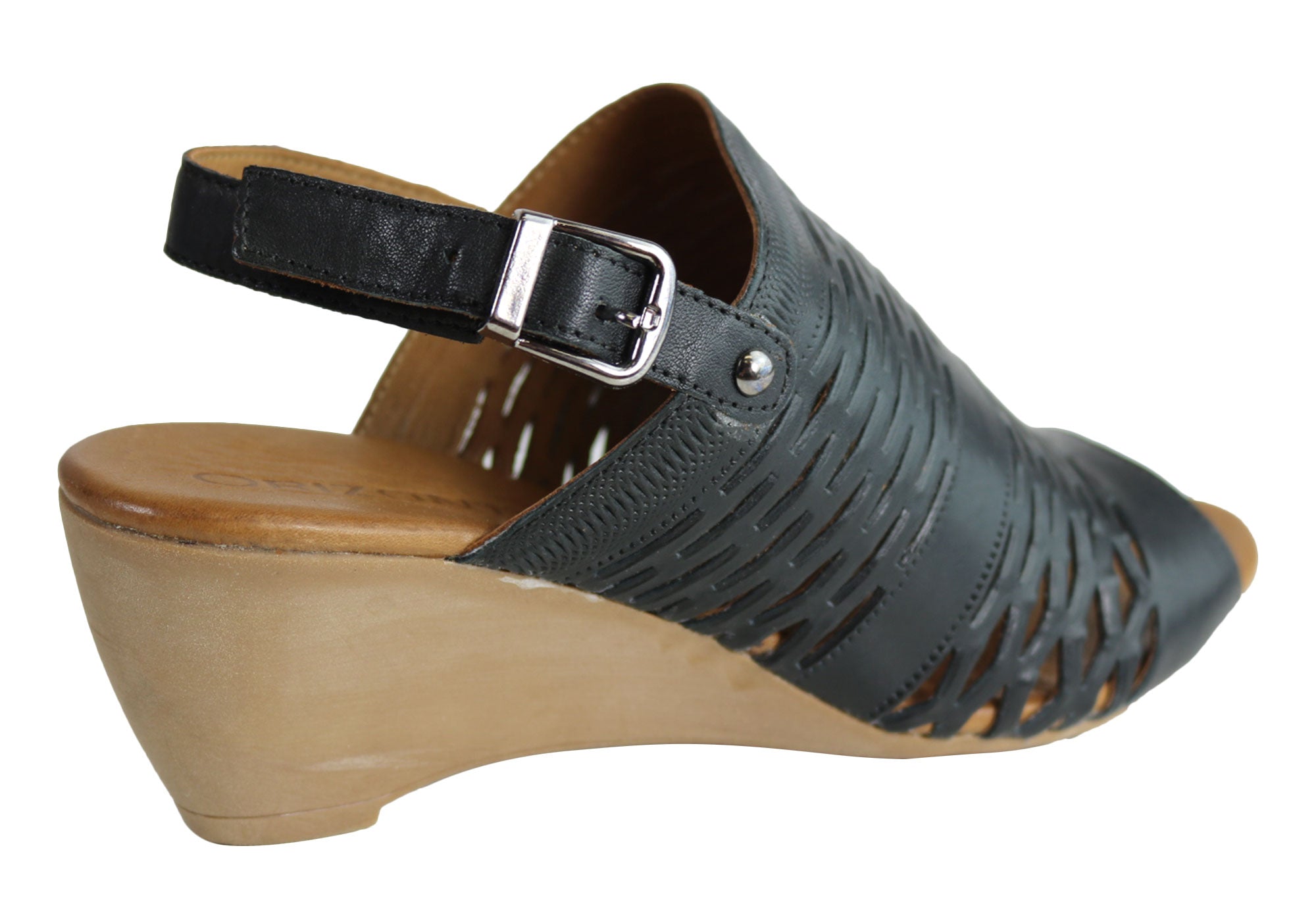 Orizonte Posy Women's European Leather Comfortable Wedge Sandals - Stylish Summer Shoes for Walking, Travel & Casual Outfits
