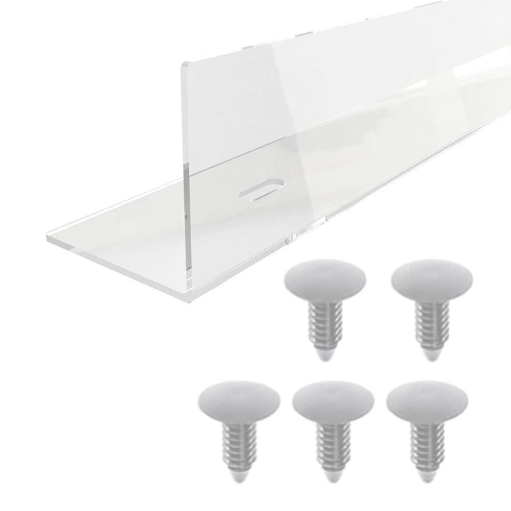 Clear Plastic Gondola Shelf Fence Rail - 48