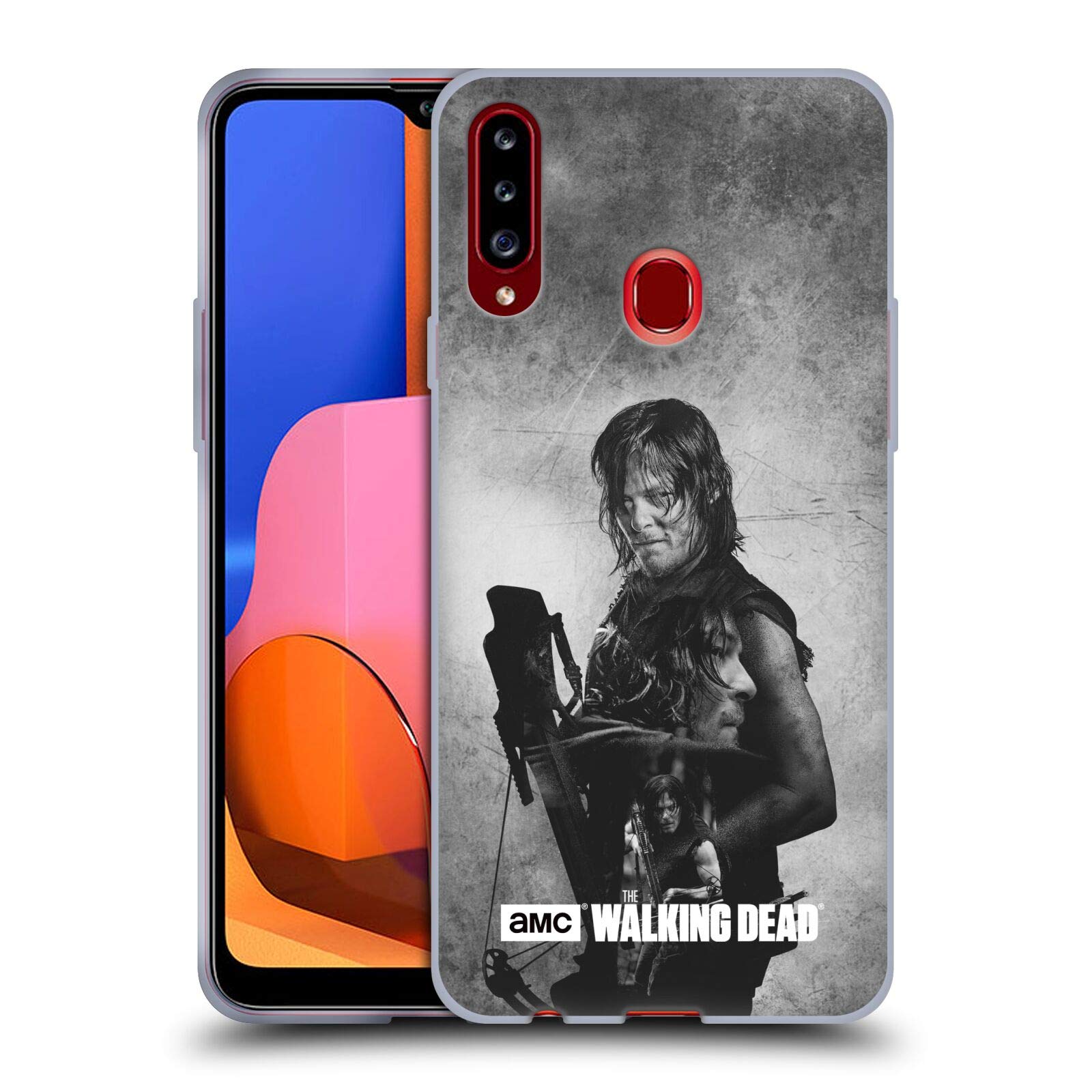 Head Case Designs Officially Licensed AMC The Walking Dead Daryl Dixon Double Exposure Soft Gel Phone Case for Samsung Galaxy A20s (2019) - Protective Cover for Fans, Daily Use & Show Enthusiasm