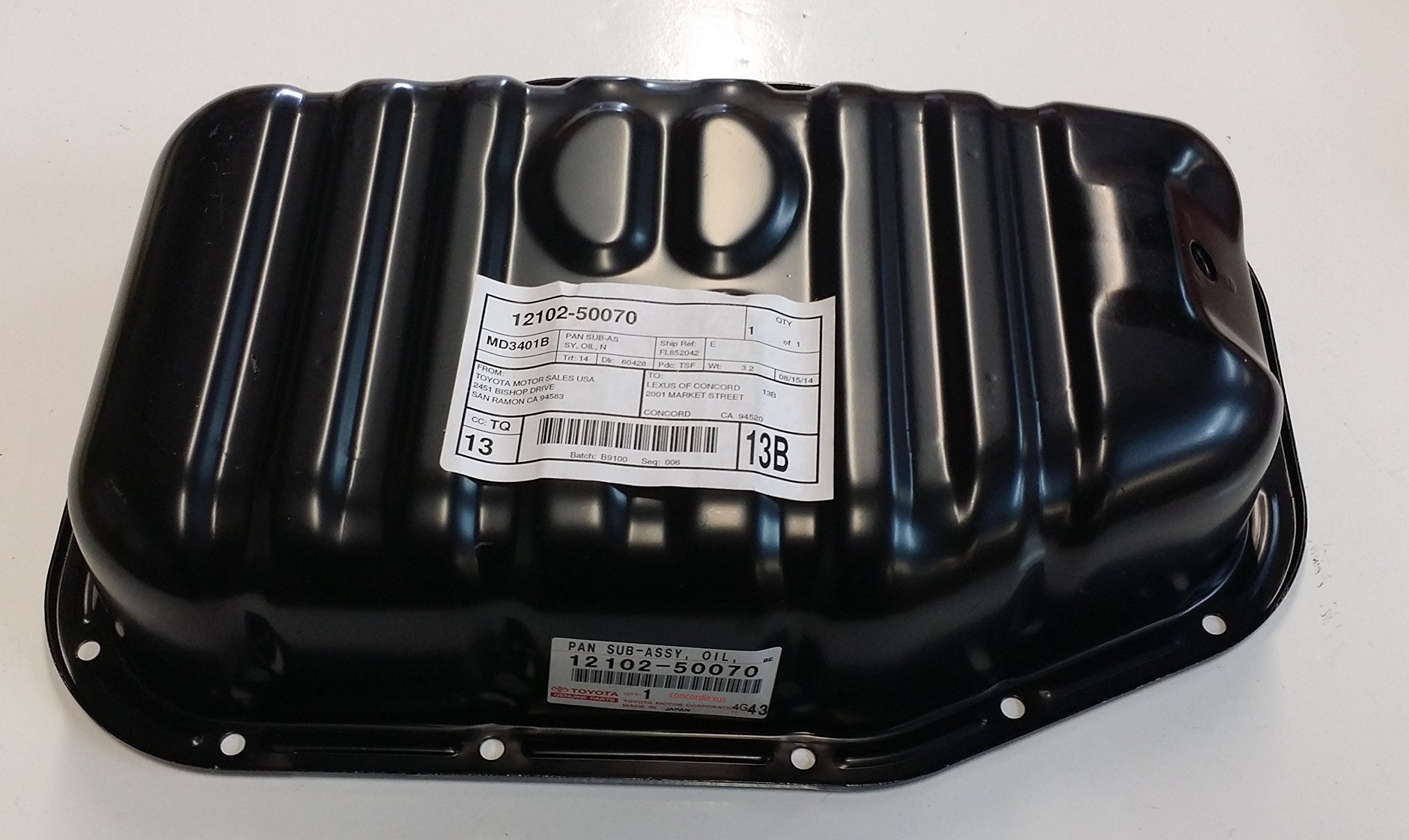 Lexus 12102-50070 Engine Oil Pan Replacement - Compatible with Select Lexus Models | Durable Aluminum Construction for Leak Protection | Perfect for DIY Auto Repair & Maintenance