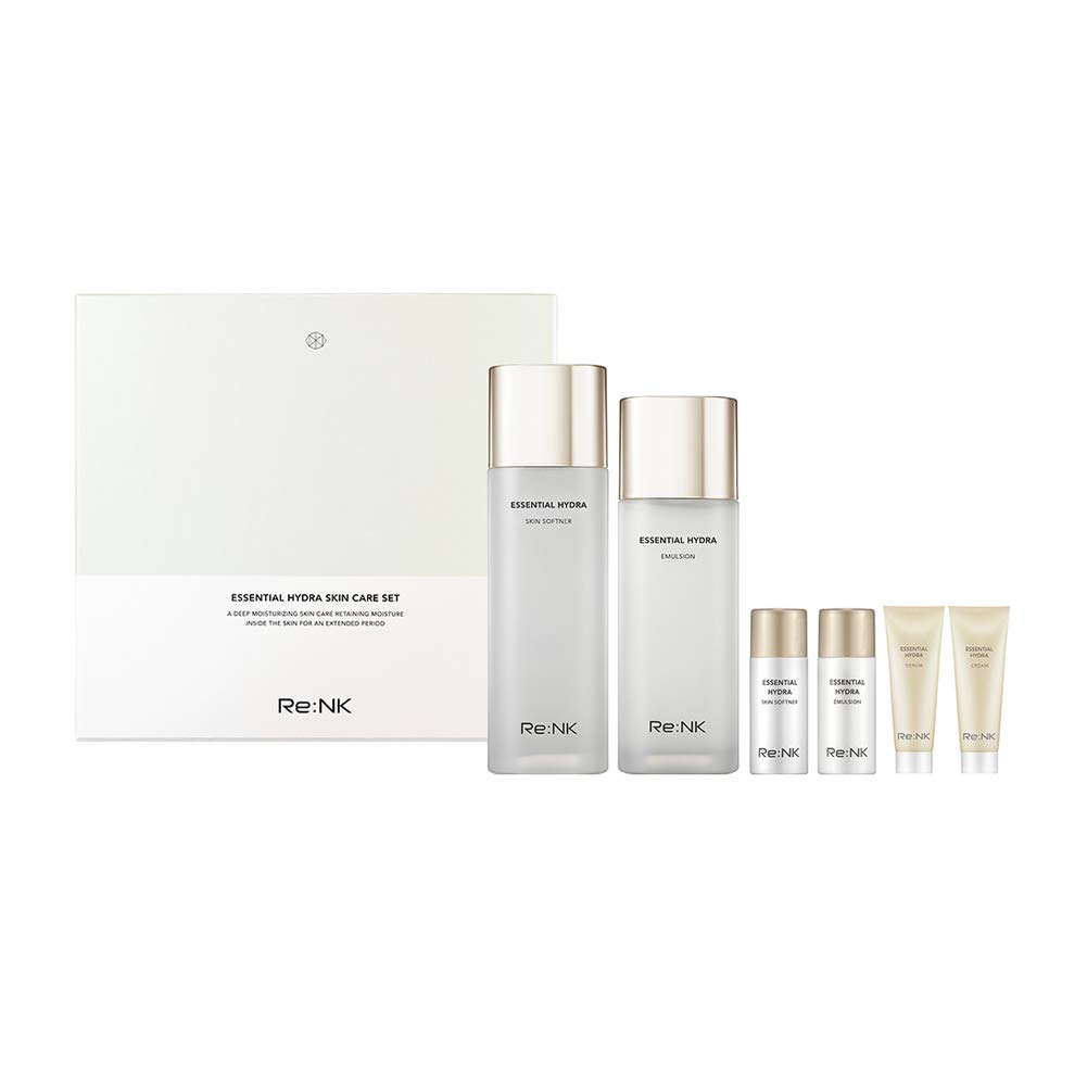 Re:NK Essential Hydra Skin Care Set - Hydrating Facial Moisturizer & Serum for Dry Skin | Daily Skincare Routine for Glowing Complexion