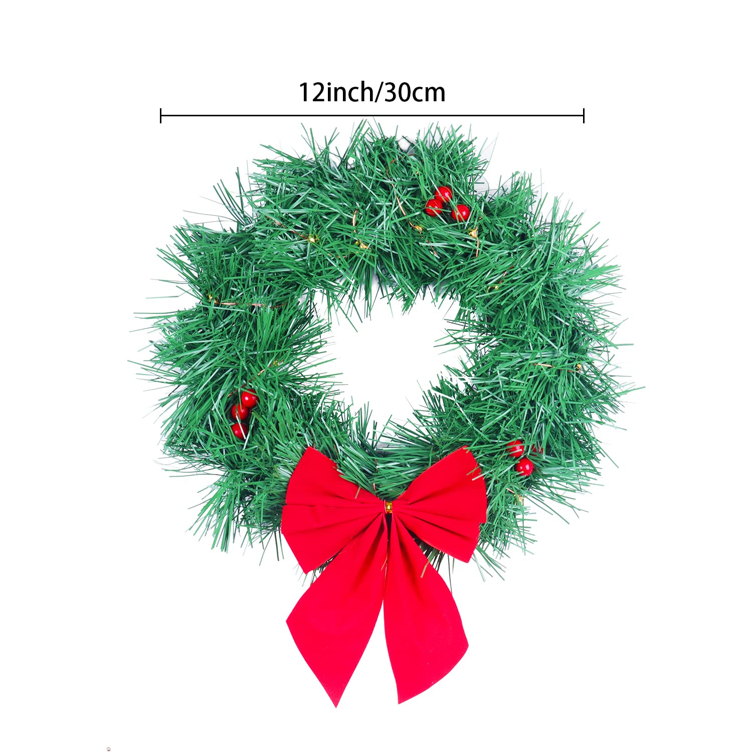 Festive Christmas Car Wreath with LED Lights - Holiday Auto Decor for Cars, Trucks & SUVs (Includes Mounting Kit) - Perfect for Holiday Parades, Family Road Trips & Seasonal Car Decoration