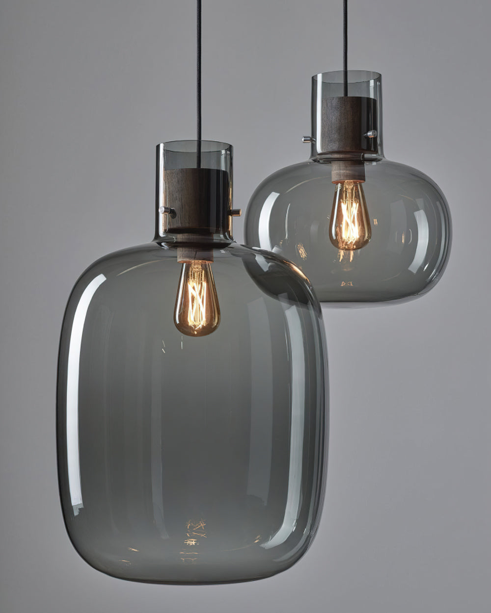 Cambre Glass Pendant Light - Modern Hanging Fixture for Kitchen Island, Dining Room & Bedroom Lighting - Dimmable LED Chandelier with Clear Glass Shade