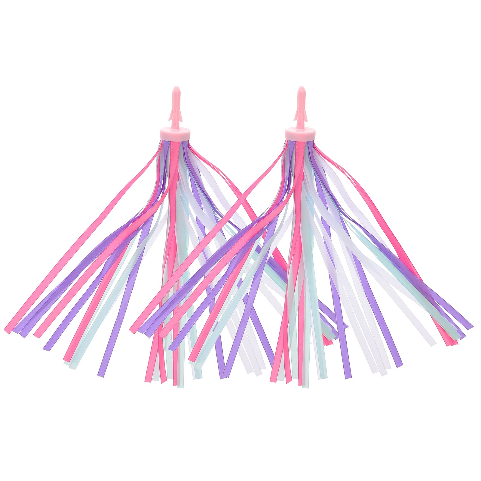 BESPORTBLE Kids Bike Handlebar Tassels - Colorful Streamers & Grips for Boys and Girls (Pink, Purple) - Perfect for Birthday Gifts, Cycling Decorations & Outdoor Fun