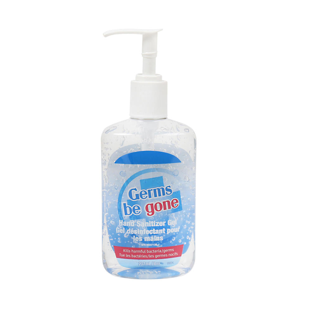 GERMS BE GONE 237ml Alcohol-Based Hand Sanitizer Gel - Kills 99.9% of Germs - Travel Size for On-The-Go Hygiene - Perfect for Schools, Offices, and Public Spaces