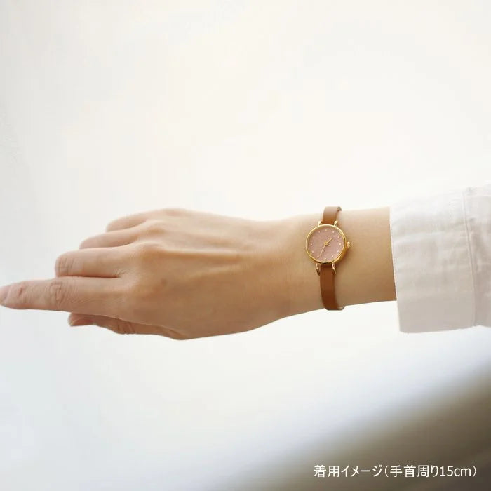 Elegant Garnet Women's Wristwatch - Japanese Handmade Cherry Pink Watch for Women | Perfect for Daily Wear, Office & Special Occasions