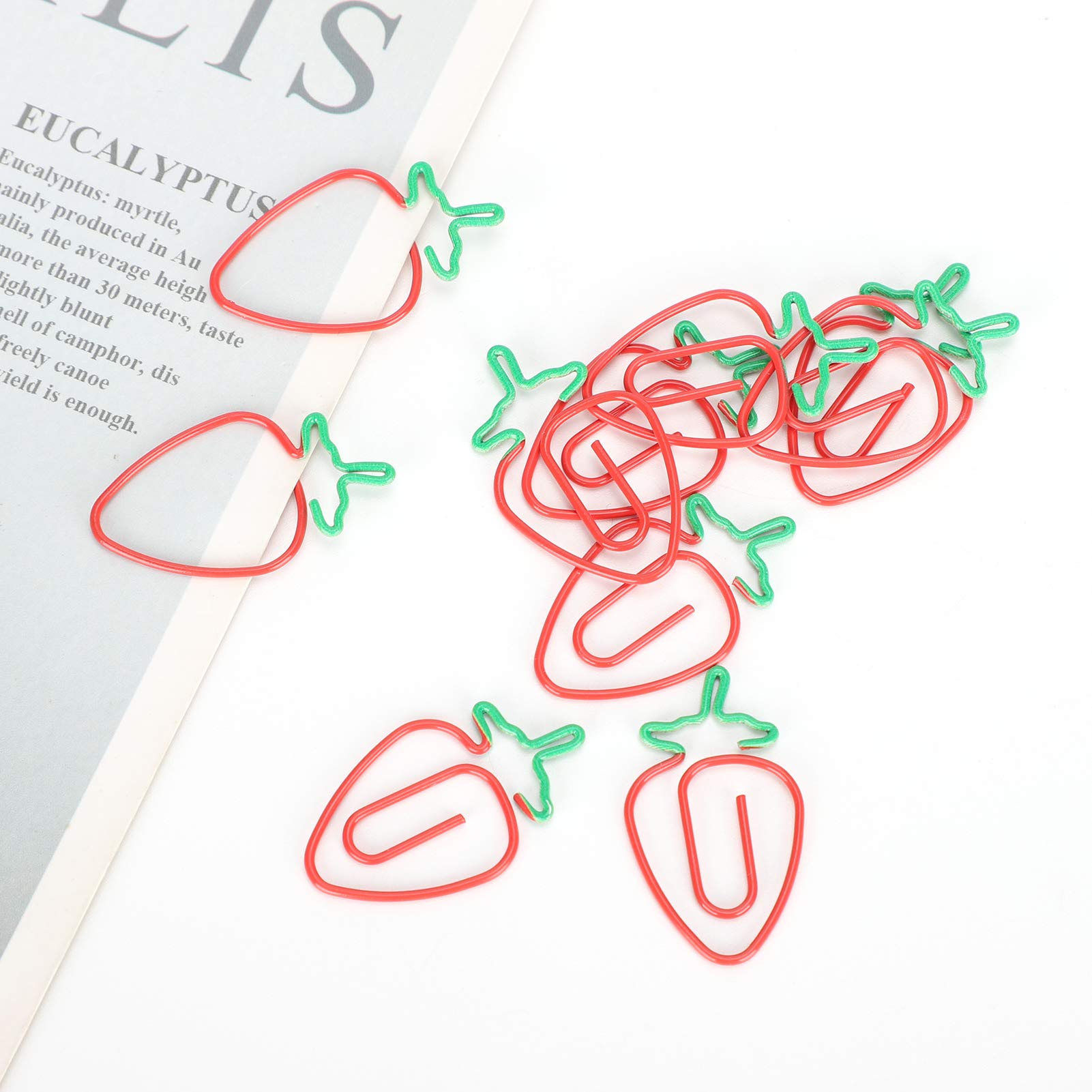 Colorful Fruit-Shaped Paper Clips - 20PCS Strong & Durable Book Clips for Office, School, Wedding Favors, Bookmarks & Home Organization (2-Color Set) - Perfect for Gifts, Souvenirs & DIY Projects