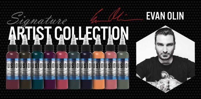 Evan Olin 10 Color Palette Signature Set – Professional Fusion Tattoo Ink – 1oz Bottles – Vibrant & Long-Lasting – Perfect for Tattoo Artists & Body Art Enthusiasts
