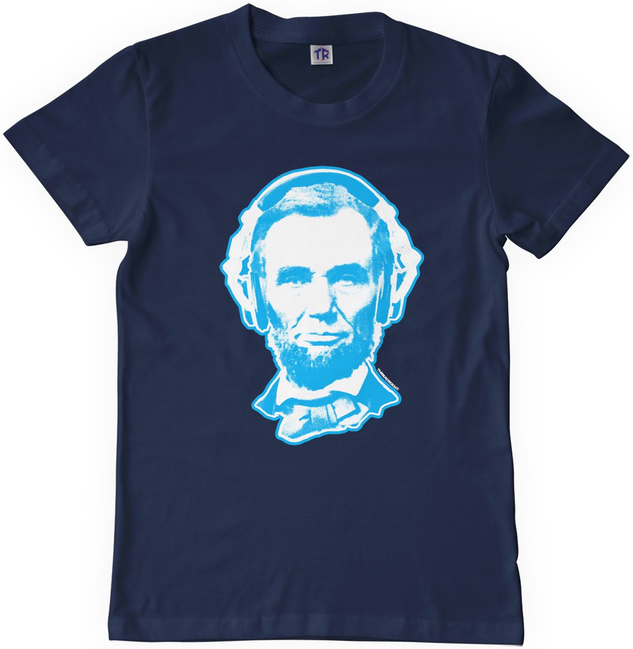 The Adventure of Alex and His Threadrock Big Boys Abraham Lincoln Headphones Youth T-Shirt