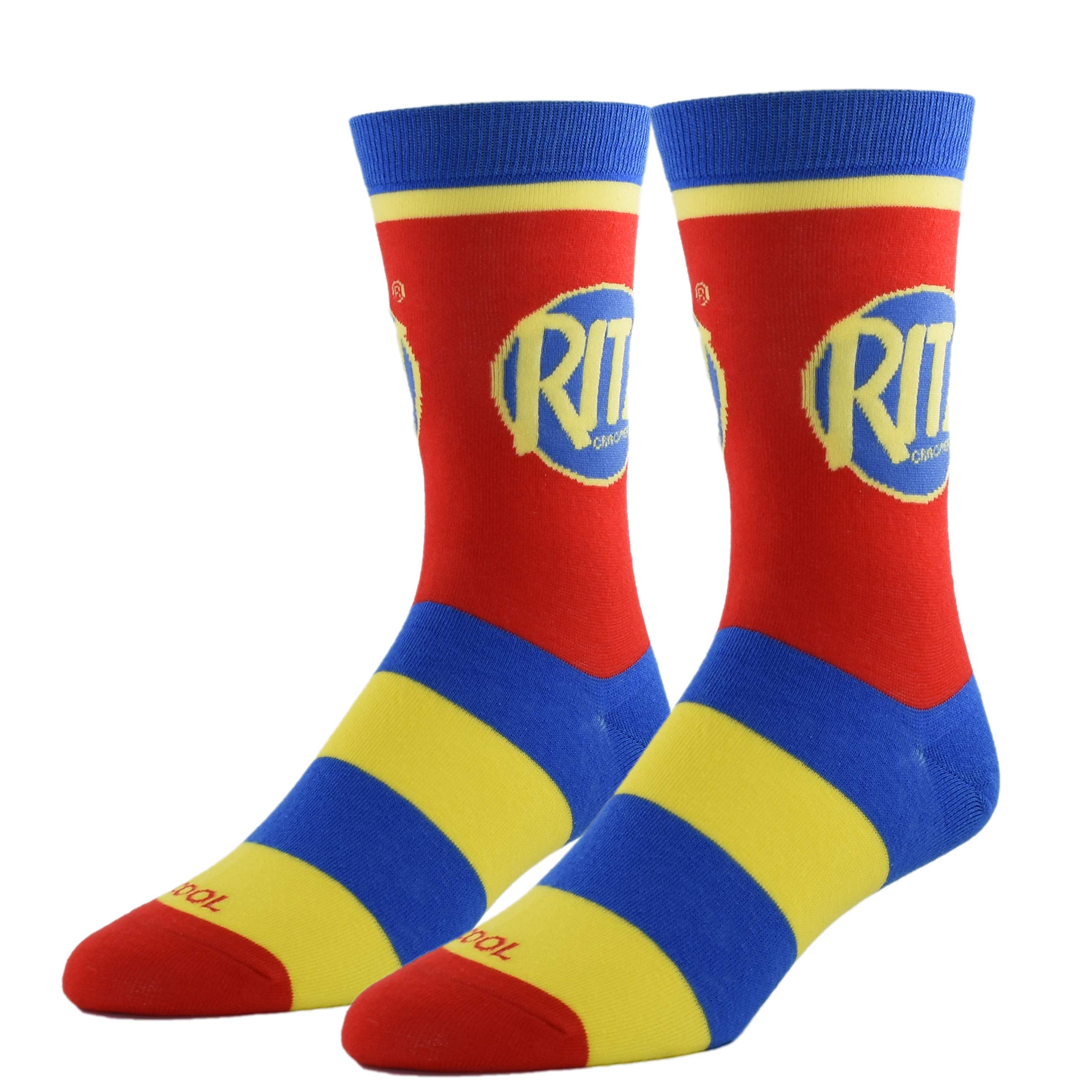 Funny Food Print Crew Socks for Women - Cute Novelty Snack & Chip Pattern Dress Socks - Perfect for Gifts, Cosplay & Casual Wear