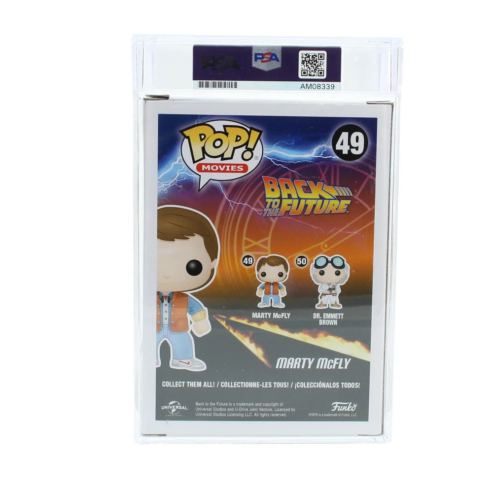 Michael J. Fox Autographed Back to the Future Funko Pop #49 Marty McFly - PSA/DNA Certified Collectible - Perfect for Movie Memorabilia Fans & Pop Culture Collectors