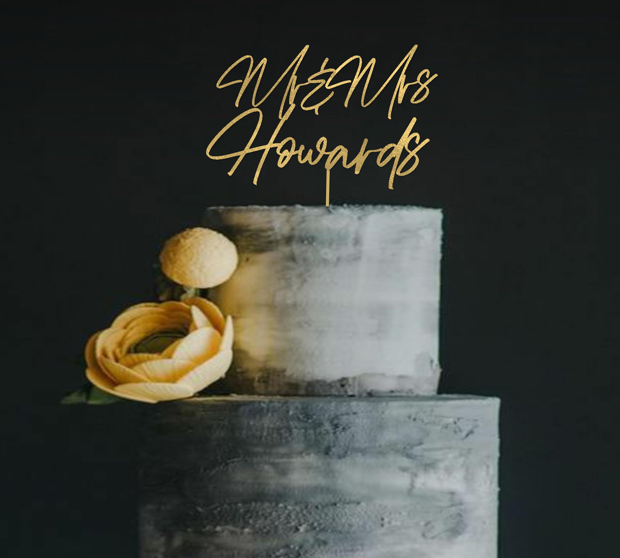 Custom Wedding Cake Toppers - Personalized Bride & Groom Cake Topper for Weddings & Anniversaries | Mr & Mrs Cake Decorations for Wedding Cakes, Anniversary Cakes & Special Celebrations
