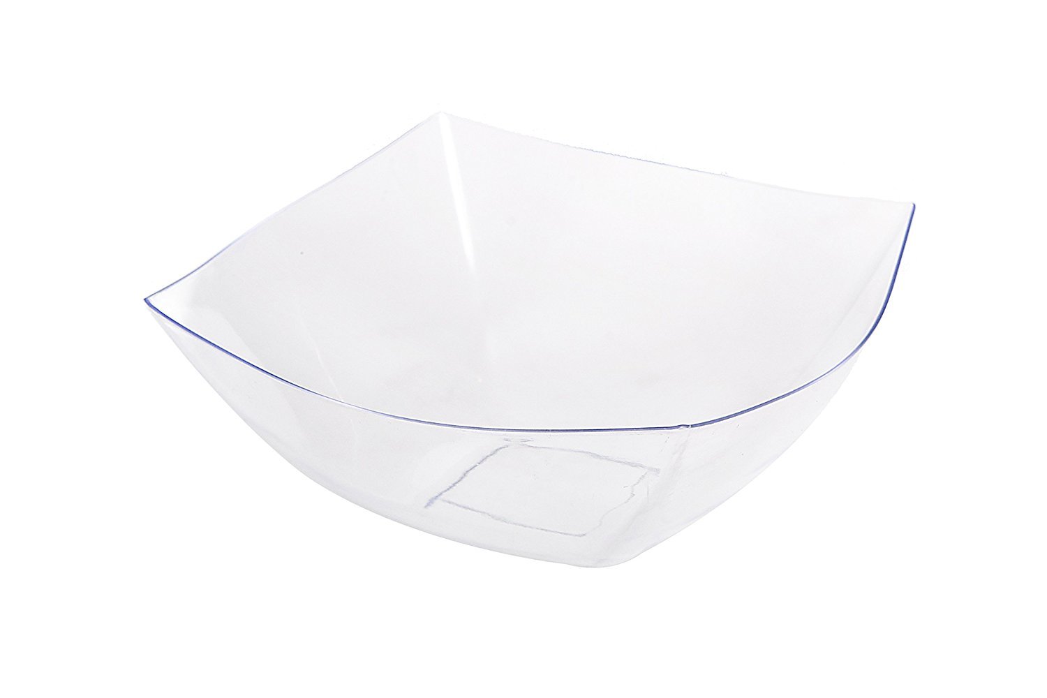 Premium 32oz Clear Square Plastic Bowls - Heavy Duty Disposable Serving Bowls 5-Pack for Weddings, Parties, Salads, Snacks | Durable & Elegant for Catering, Events & Everyday Use
