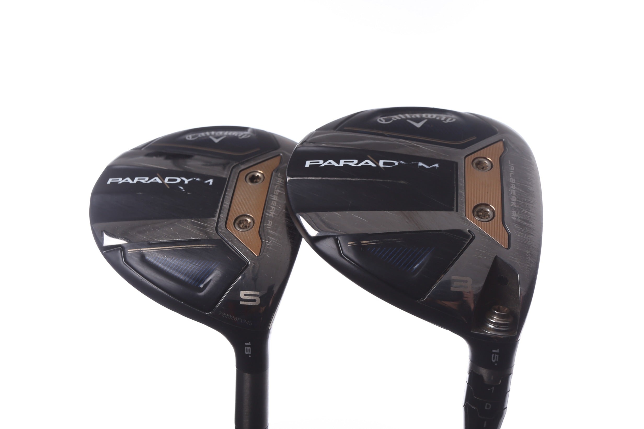 Used Callaway Paradym X Right Handed Golf Wood Set - 3W & 5W Senior Flex Clubs for Men | Perfect for Senior Golfers & High Handicap Players on Fairways & Tee Shots