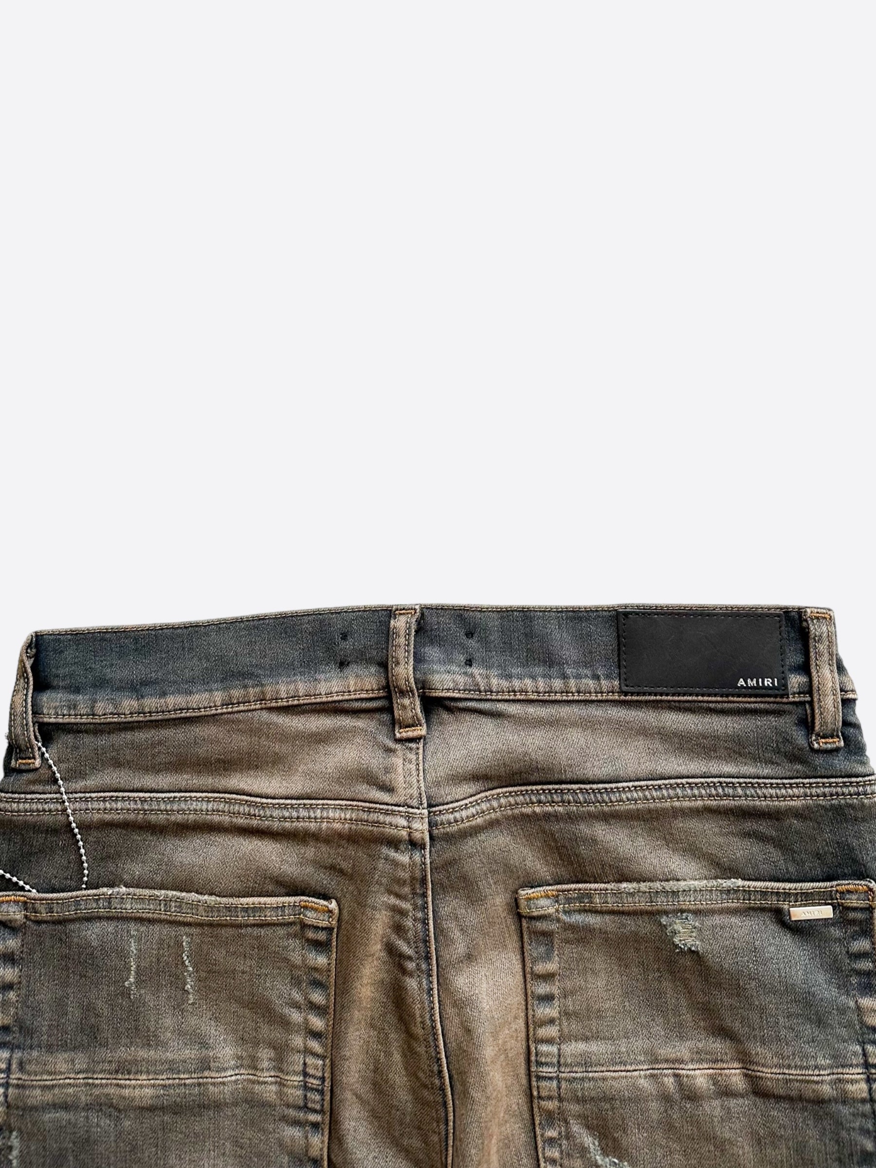 Amiri Dark Indigo Plaid Patch MX1 Jeans for Men - Premium Designer Denim Pants with Unique Plaid Details | Perfect for Casual Outfits, Streetwear & Night Out Looks