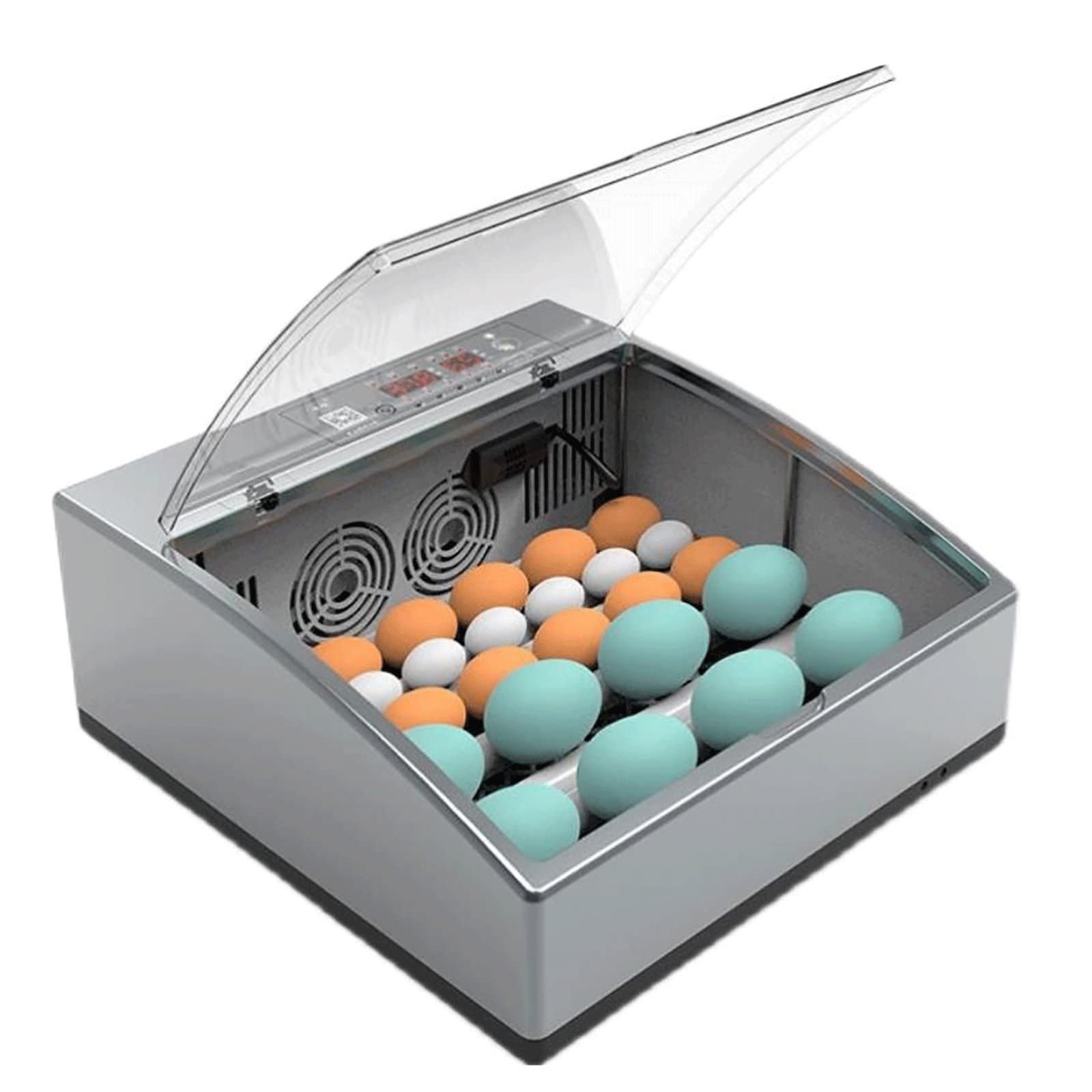 LKJHSDFG 16 Egg Automatic Incubator with LED Egg Candler - Digital Temperature & Humidity Control for Hatching Chicken, Quail, Duck Eggs - Perfect for Home Poultry Farming & Classroom Science Projects