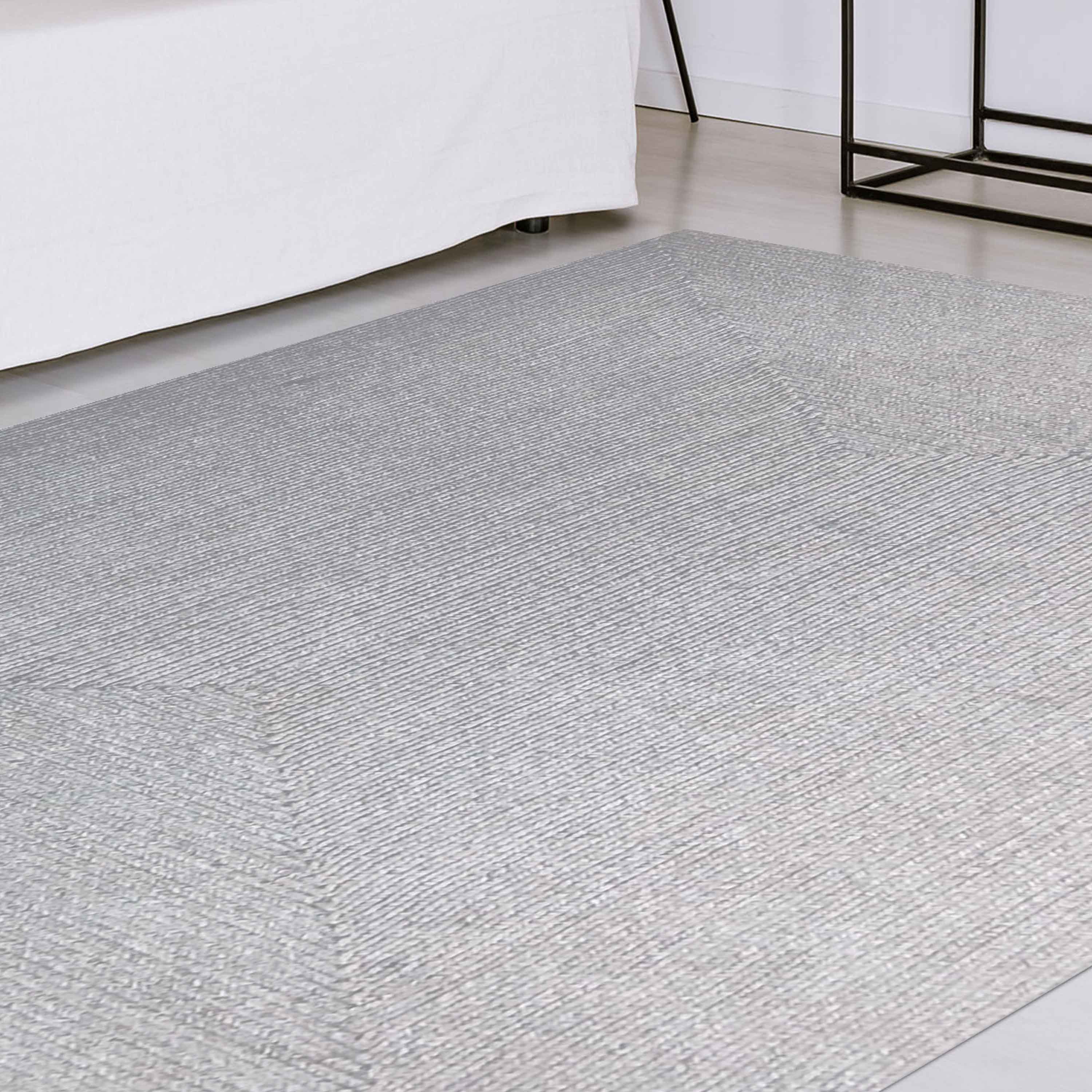 Bohemian Rectangle Braided Area Rug - Non-Slip Indoor Outdoor Rug for Living Room, Bedroom, Patio - Soft Woven Jute Natural Fiber Floor Mat for Home Decor