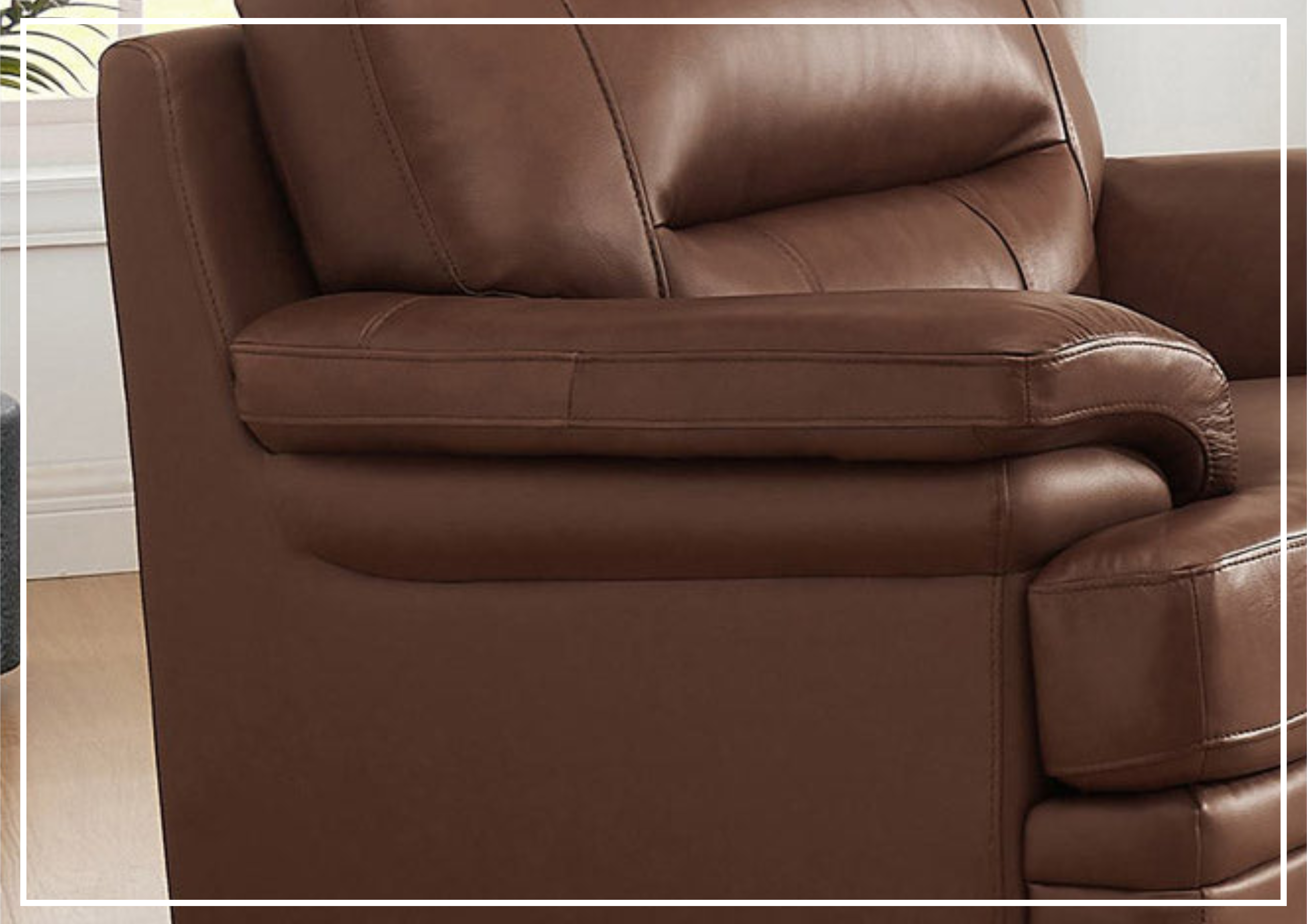 Premium Hydeline Luxor Leather Chair with Cushioned Arms - Luxurious Office & Living Room Seating for Home & Workspace