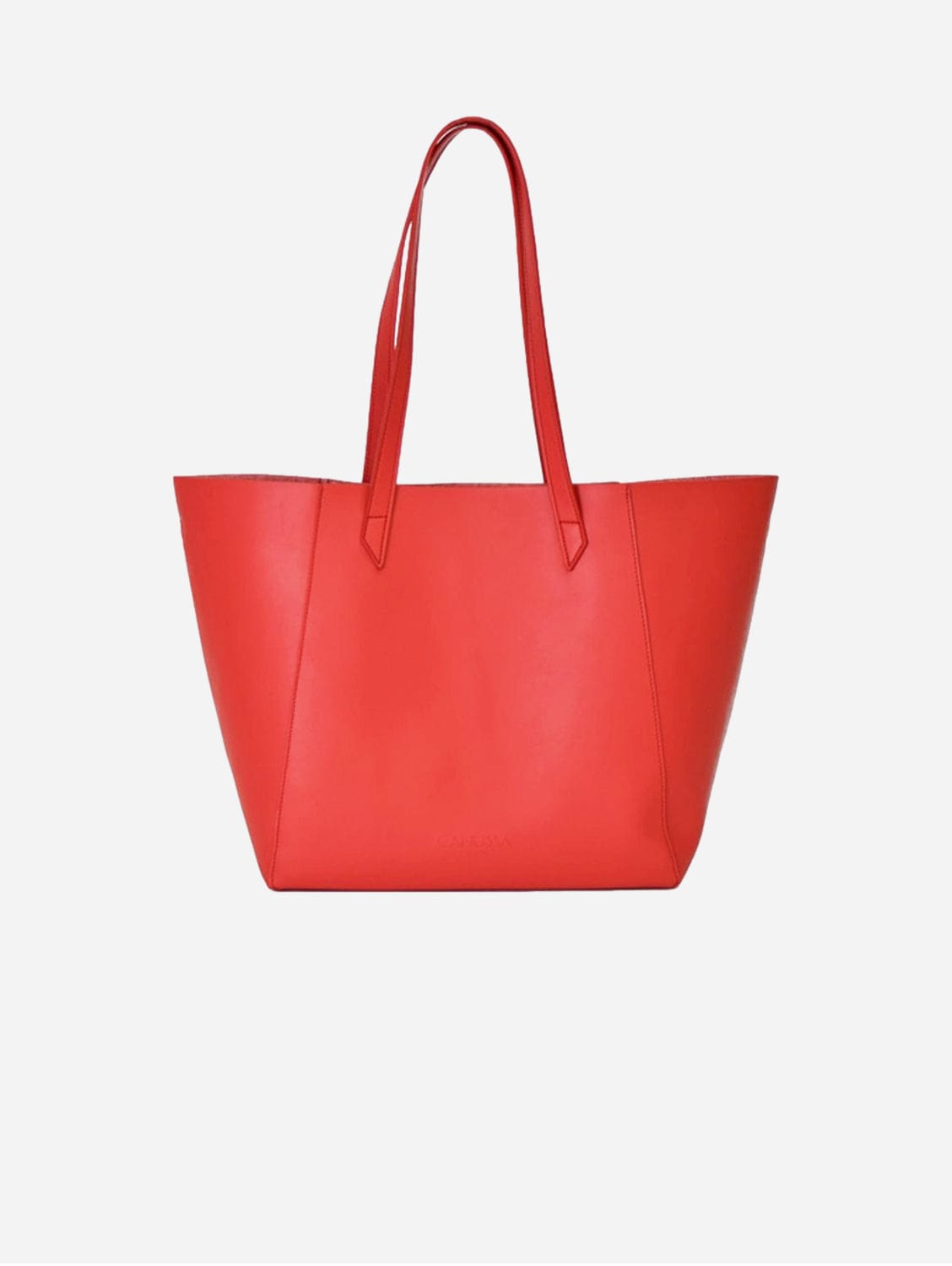 Totissimo Foldable Vegan Leather Tote Bag for Women | Cherry Red Crossbody Purse | Perfect for Work, Travel & Shopping