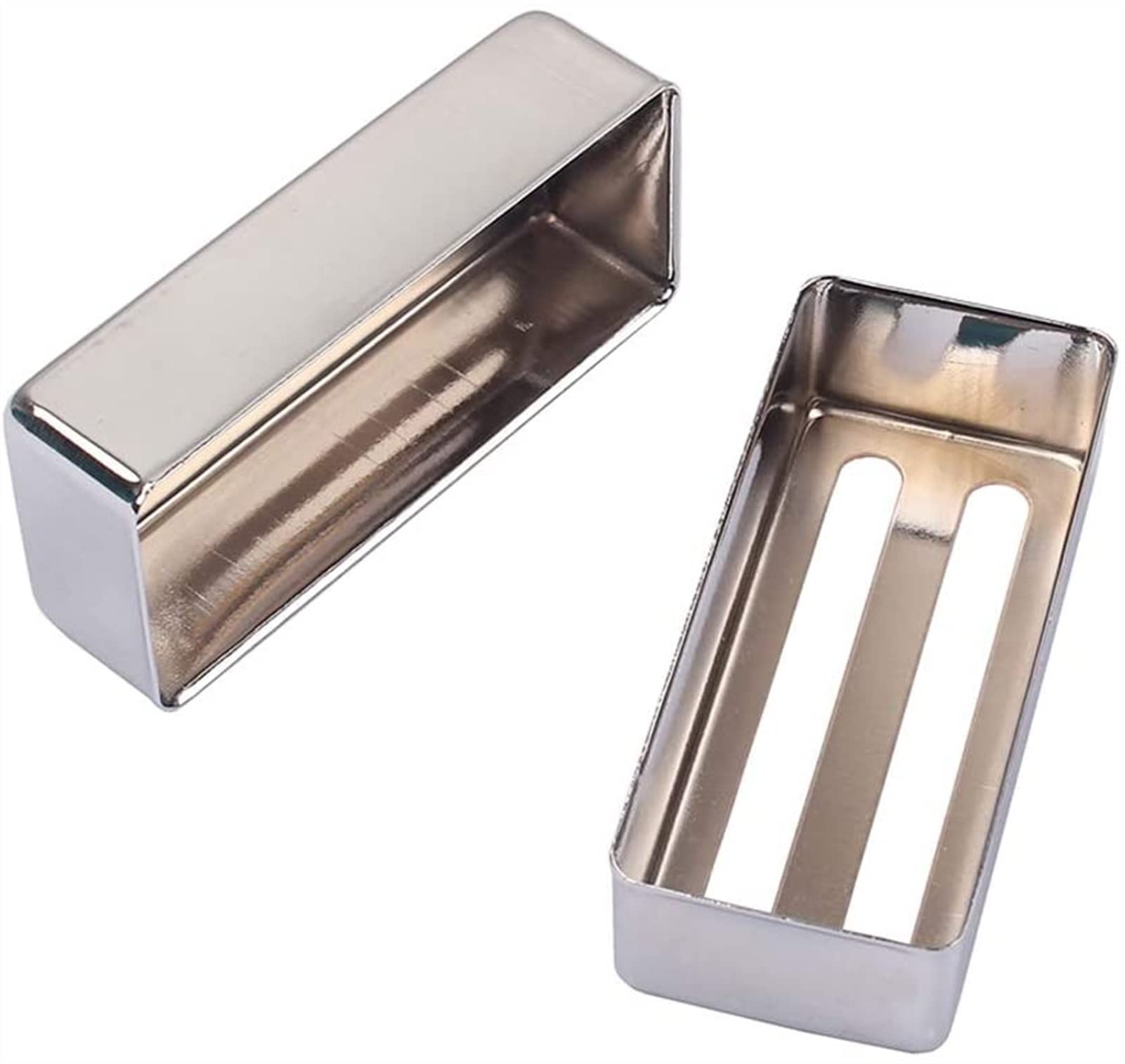 2-Piece Humbucker Electric Guitar Pickups with Chrome Cover - Professional Replacement Pickup Set for Rock & Metal Music Performances