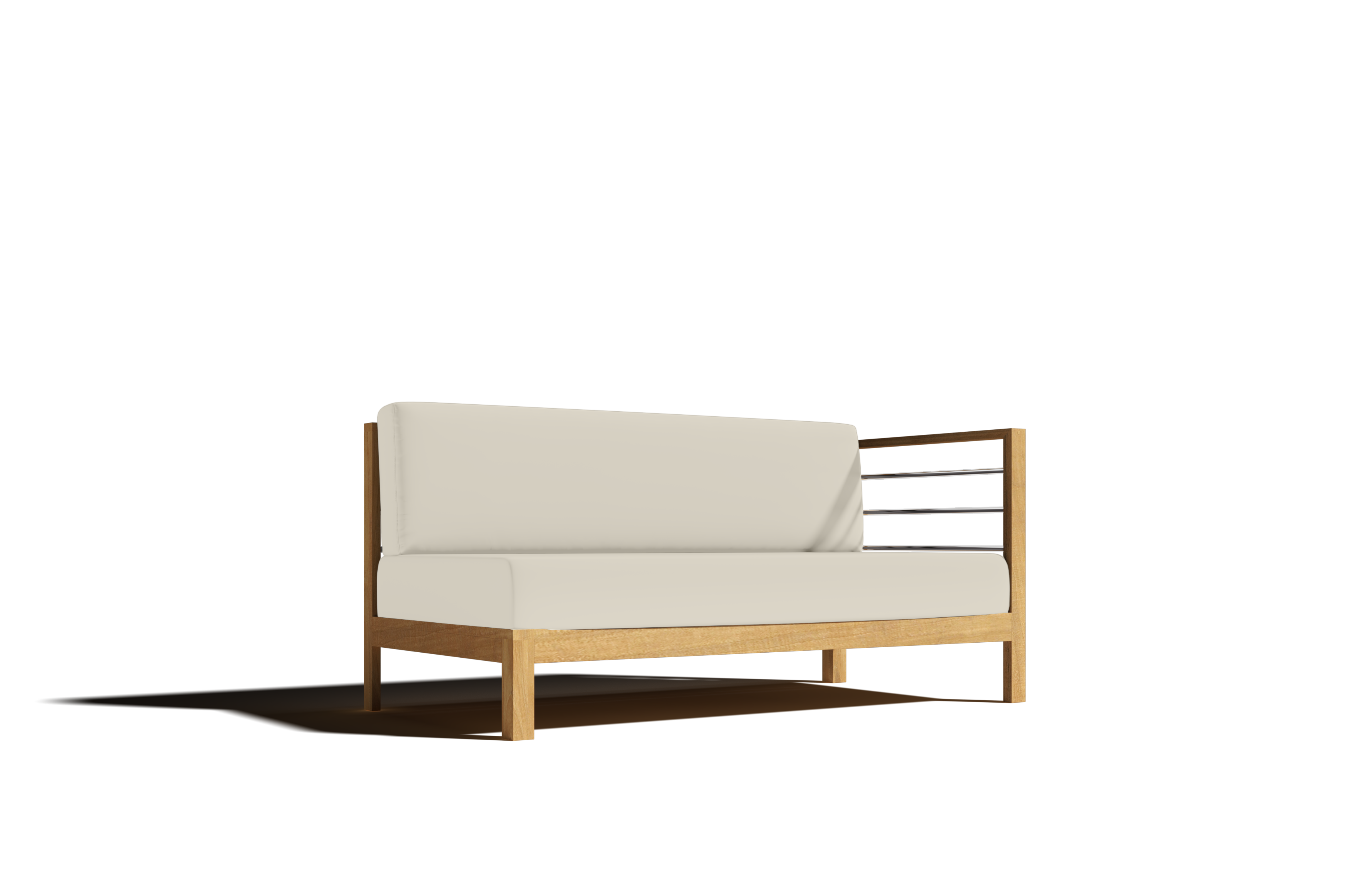 7-Piece Teak Outdoor Sectional Sofa Set with Sunbrella Cushions - Deep Seating Patio Furniture for Backyard, Poolside & Garden Relaxation